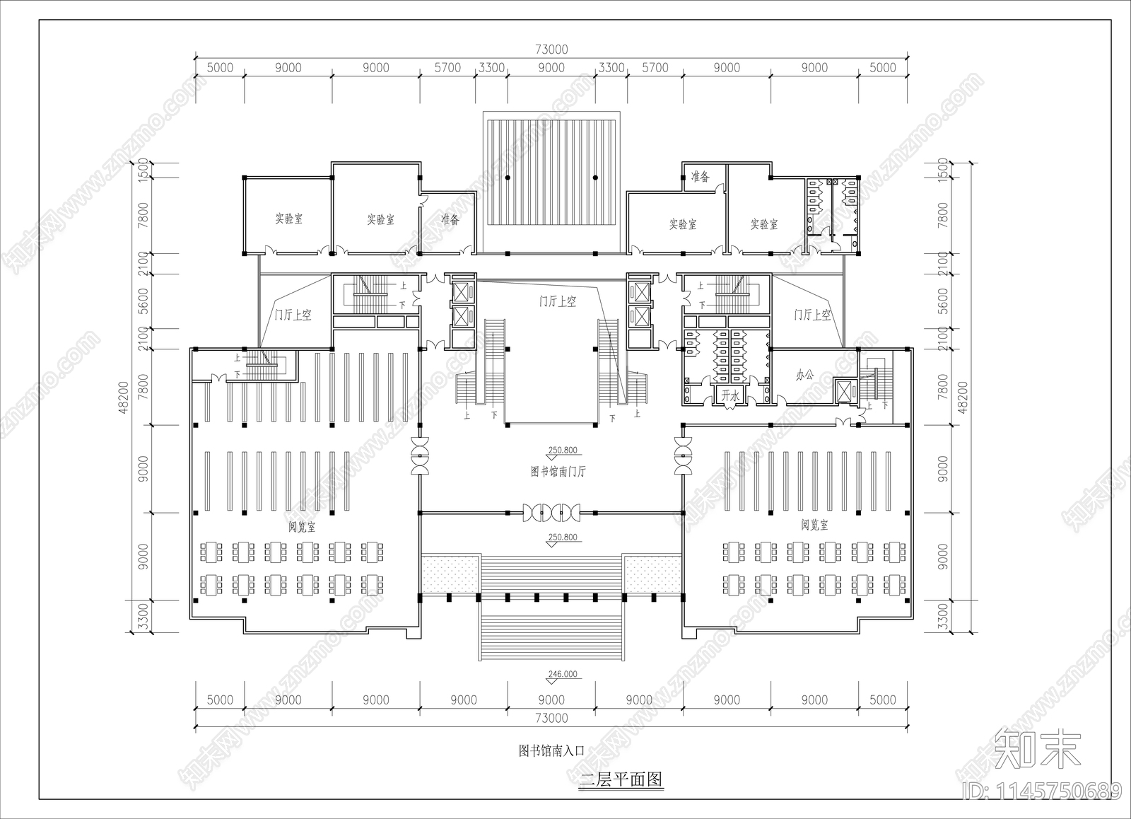 全套高校综合楼图纸cad施工图下载【ID:1145750689】