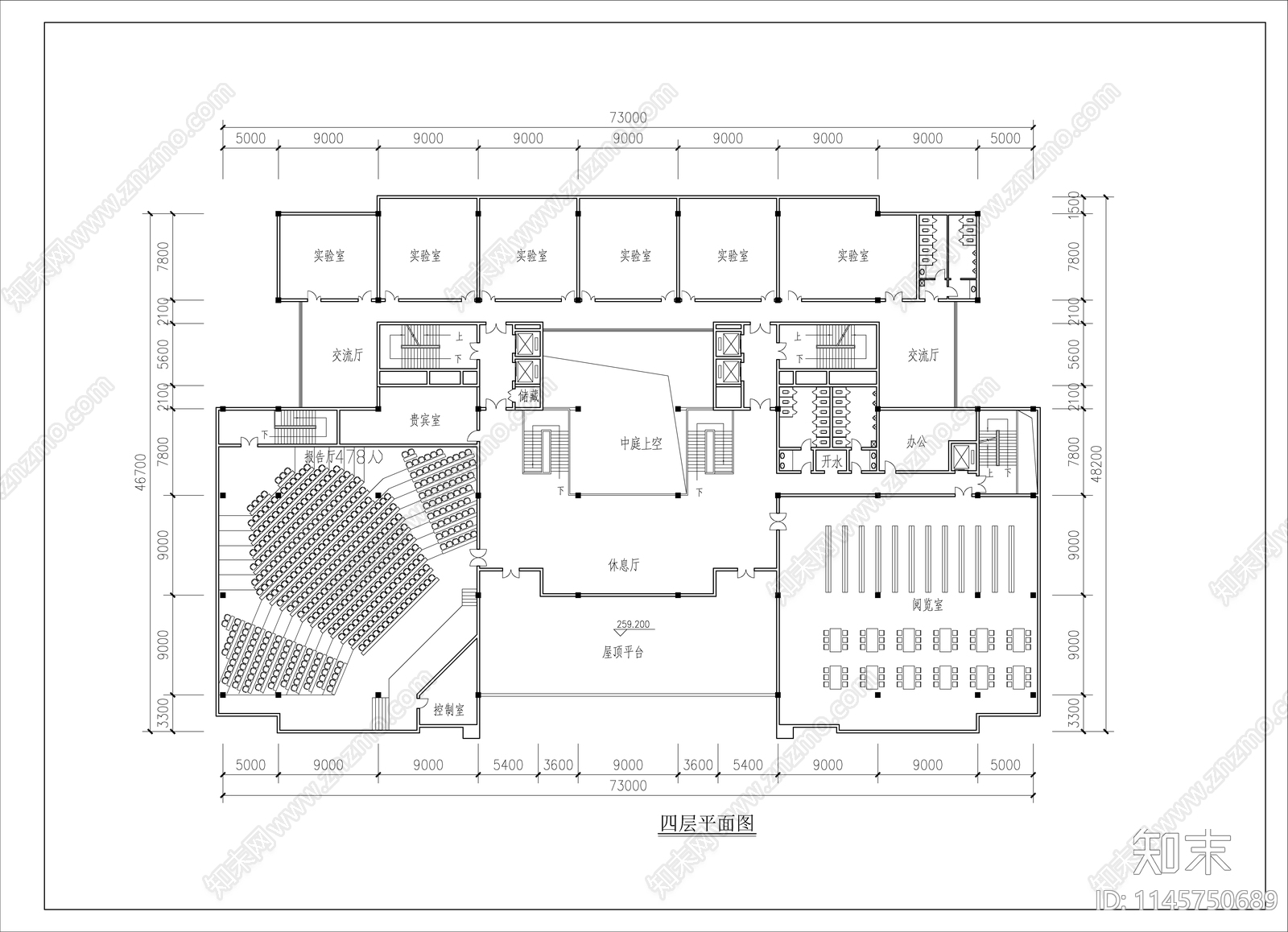 全套高校综合楼图纸cad施工图下载【ID:1145750689】