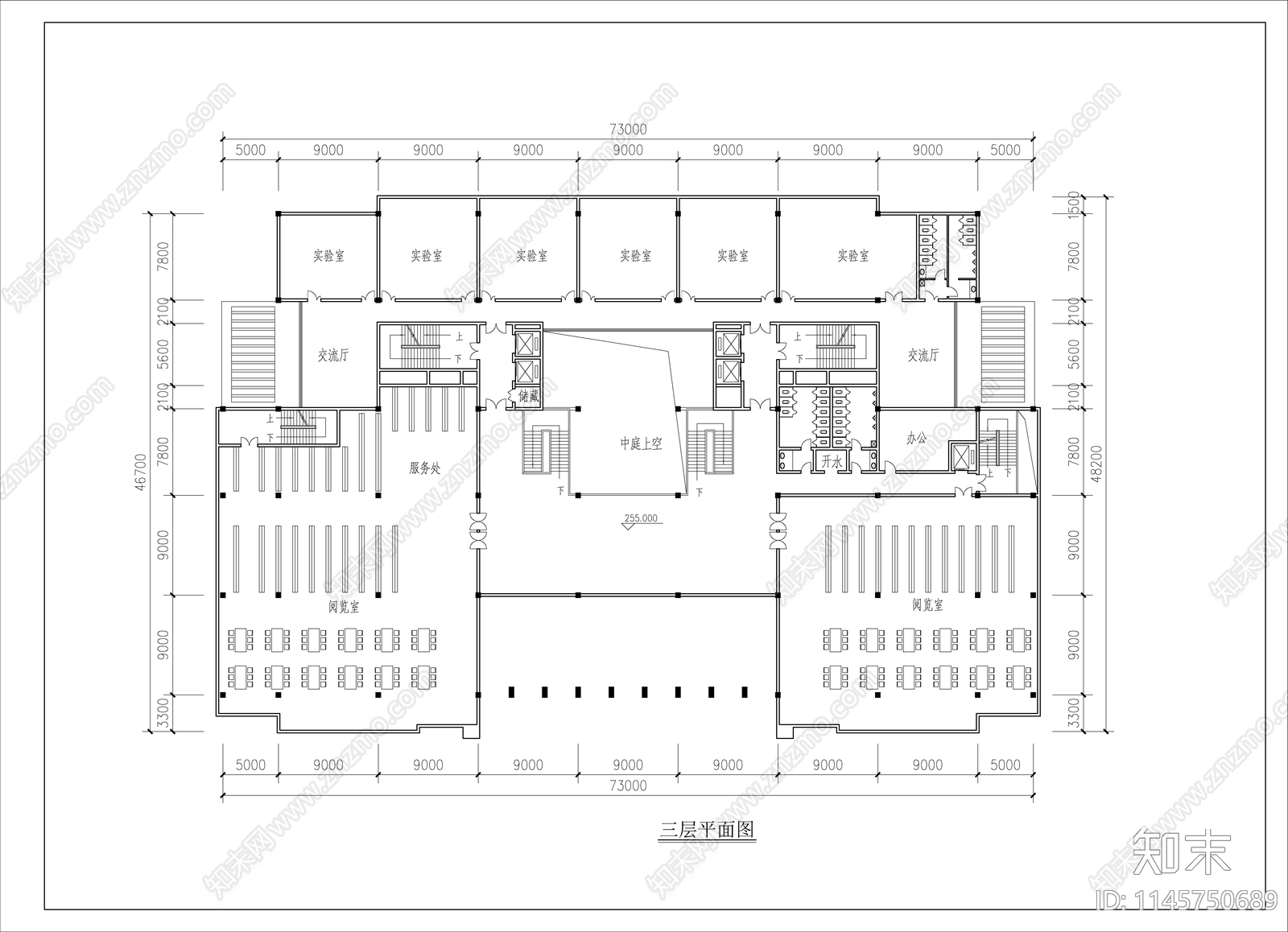 全套高校综合楼图纸cad施工图下载【ID:1145750689】