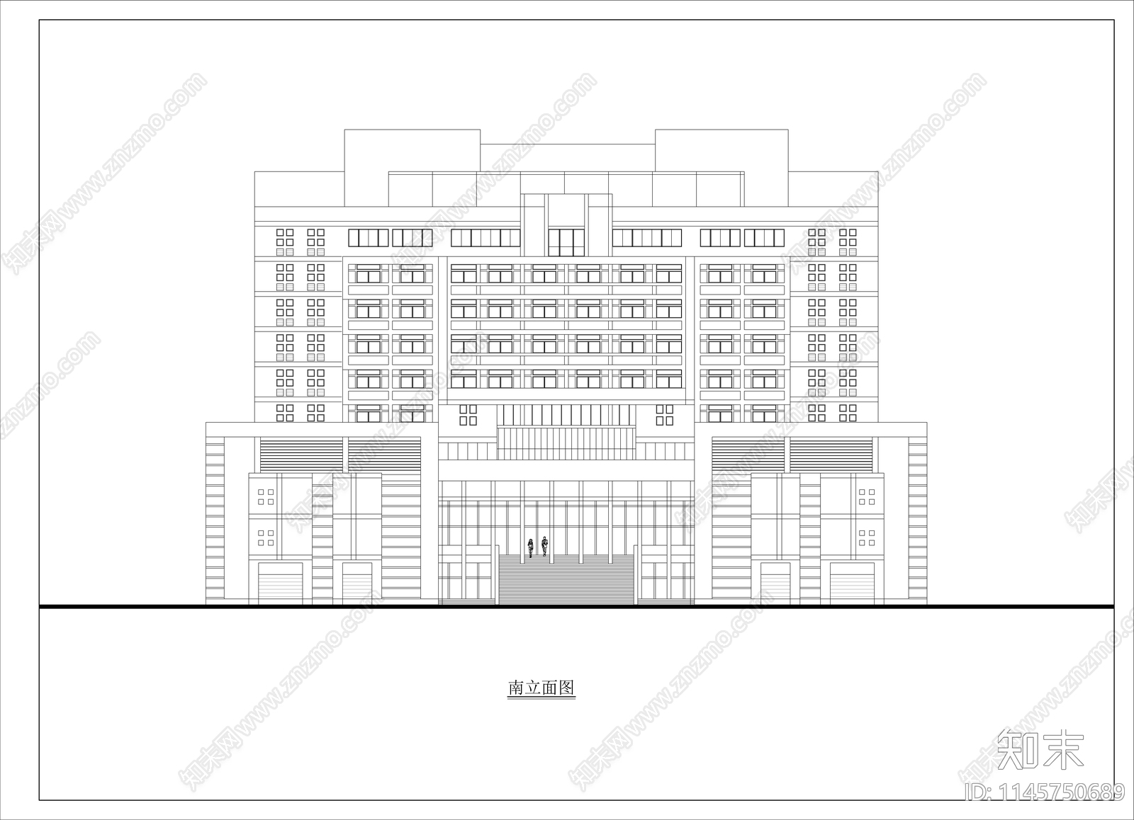 全套高校综合楼图纸cad施工图下载【ID:1145750689】