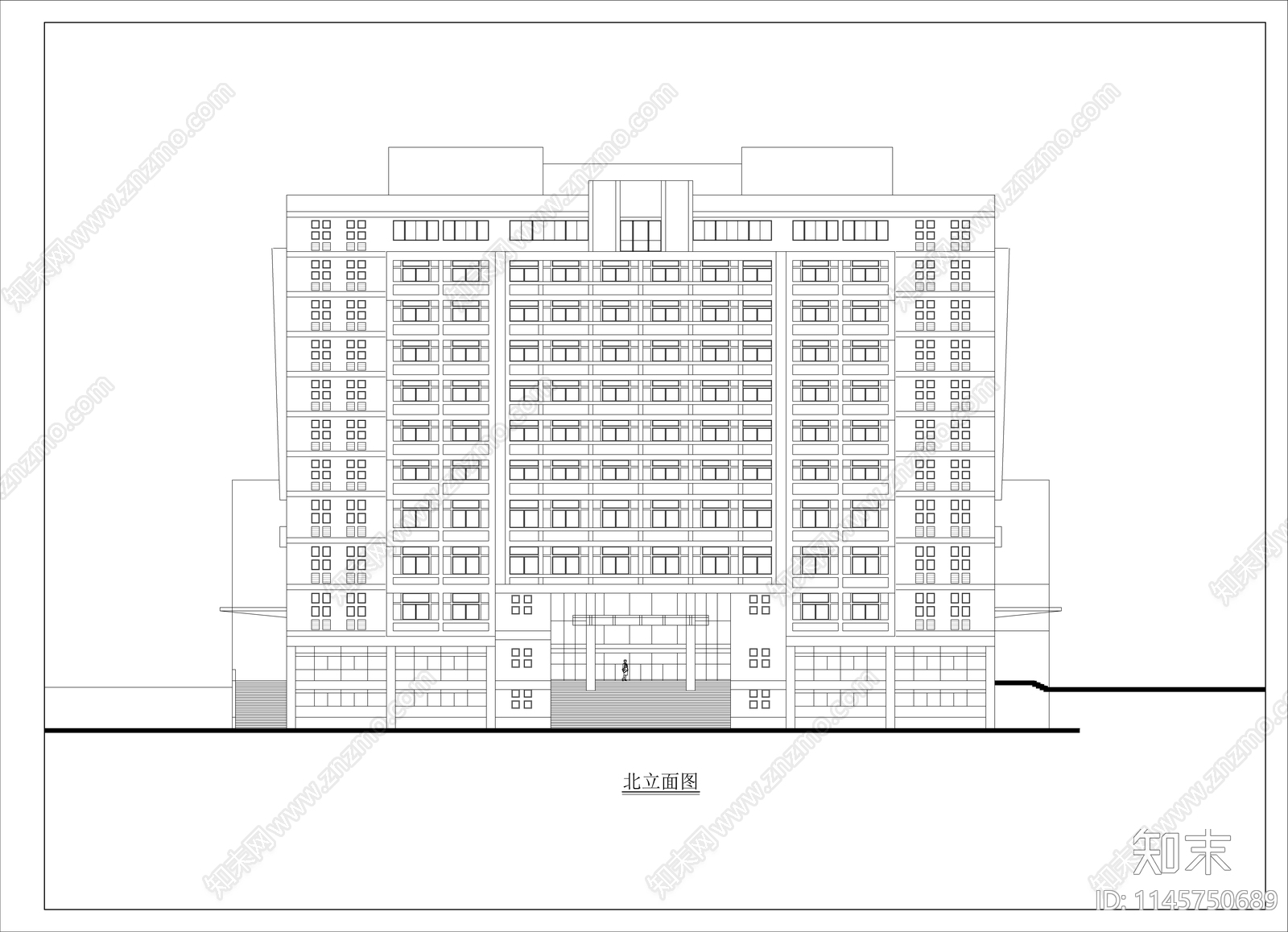 全套高校综合楼图纸cad施工图下载【ID:1145750689】