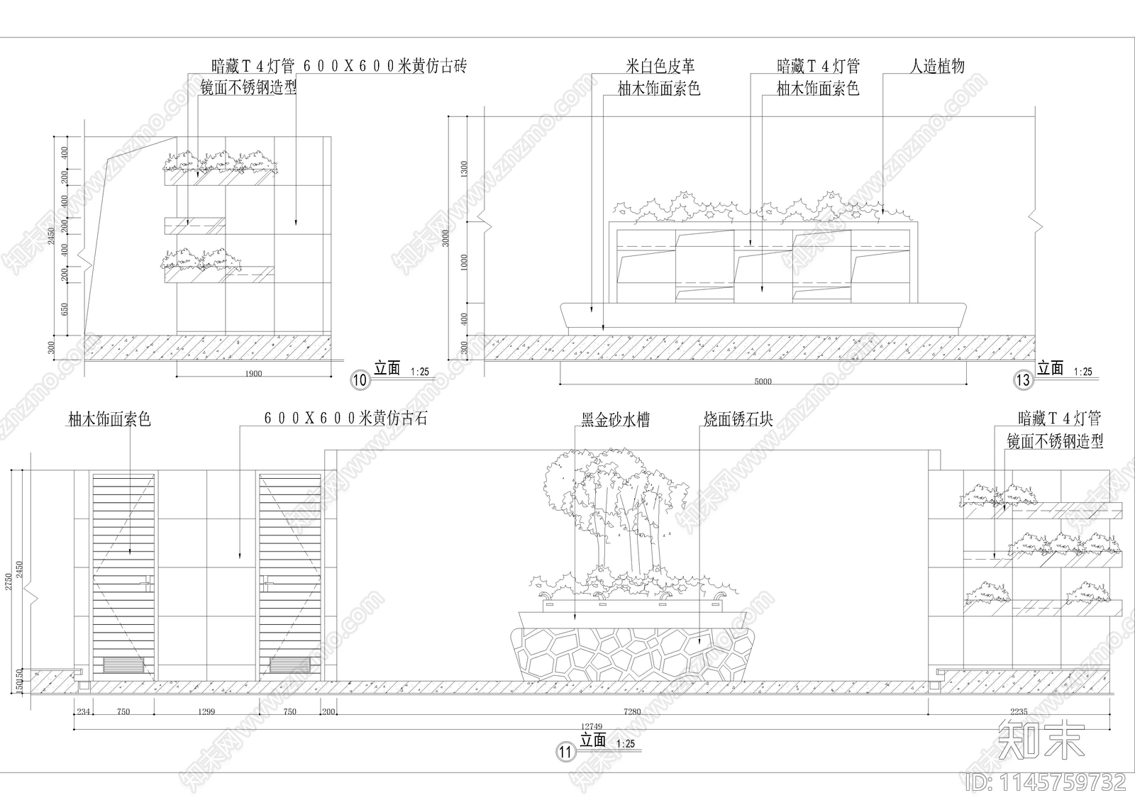 1200㎡汤泉cad施工图下载【ID:1145759732】