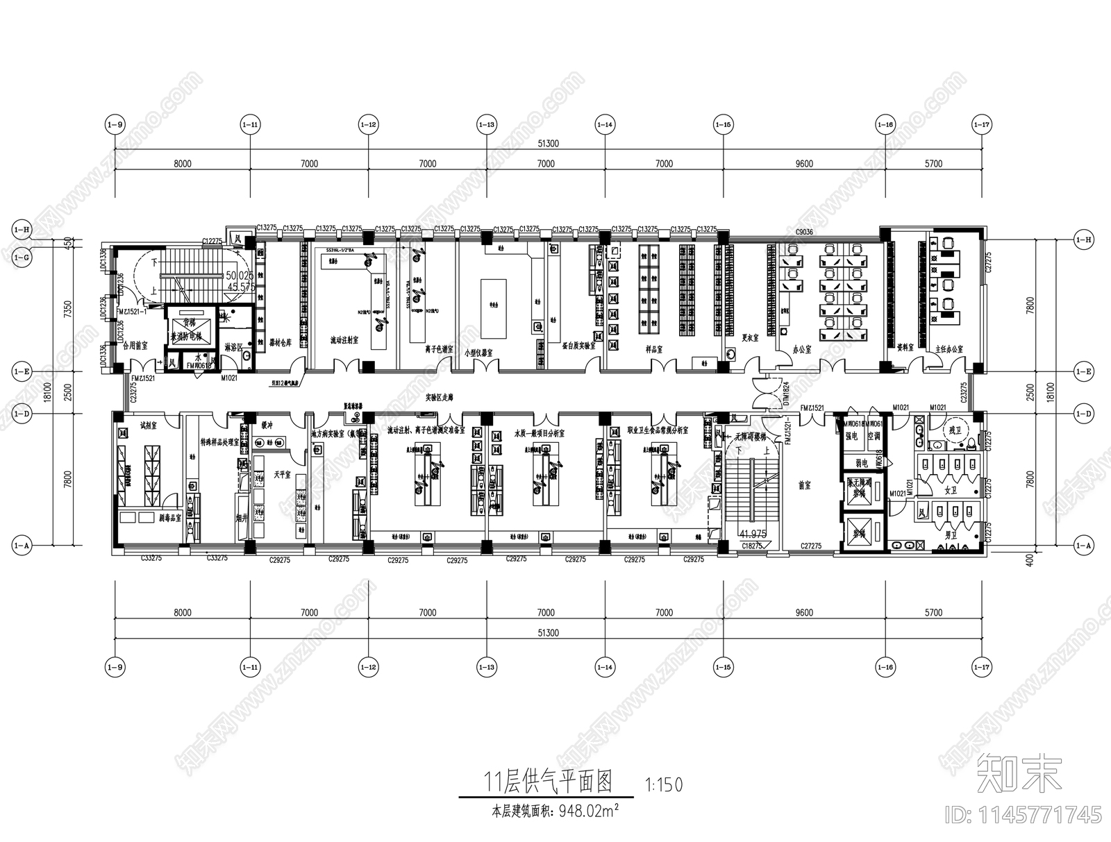 实验室集中供气cad施工图下载【ID:1145771745】