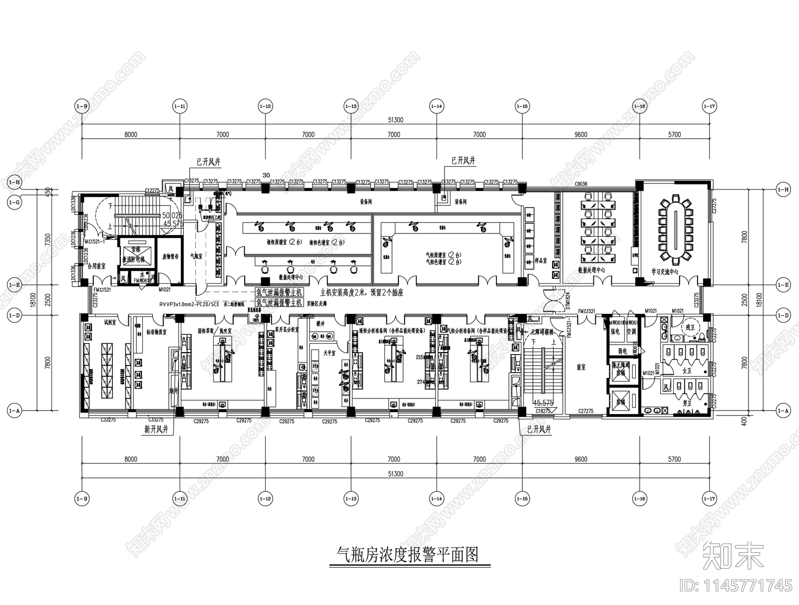 实验室集中供气cad施工图下载【ID:1145771745】