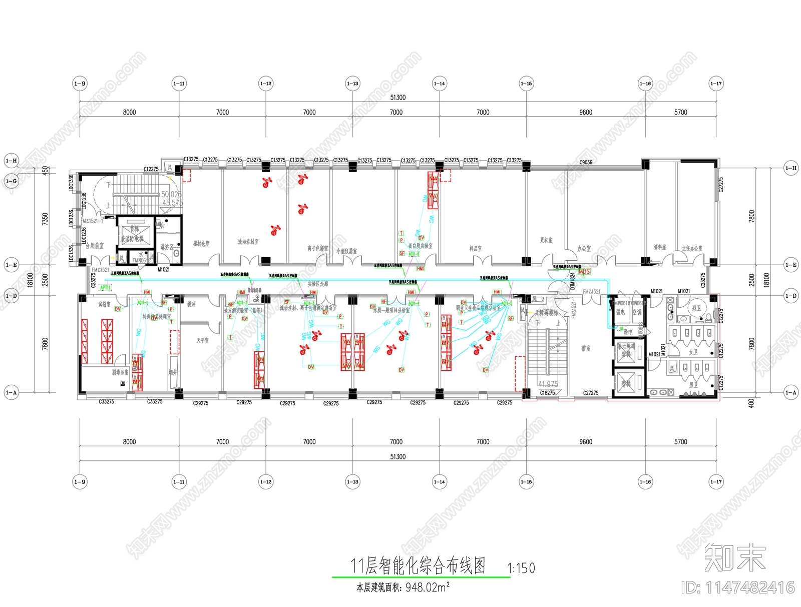 实验室智能化管理系统智能化电气自控系统cad施工图下载【ID:1147482416】