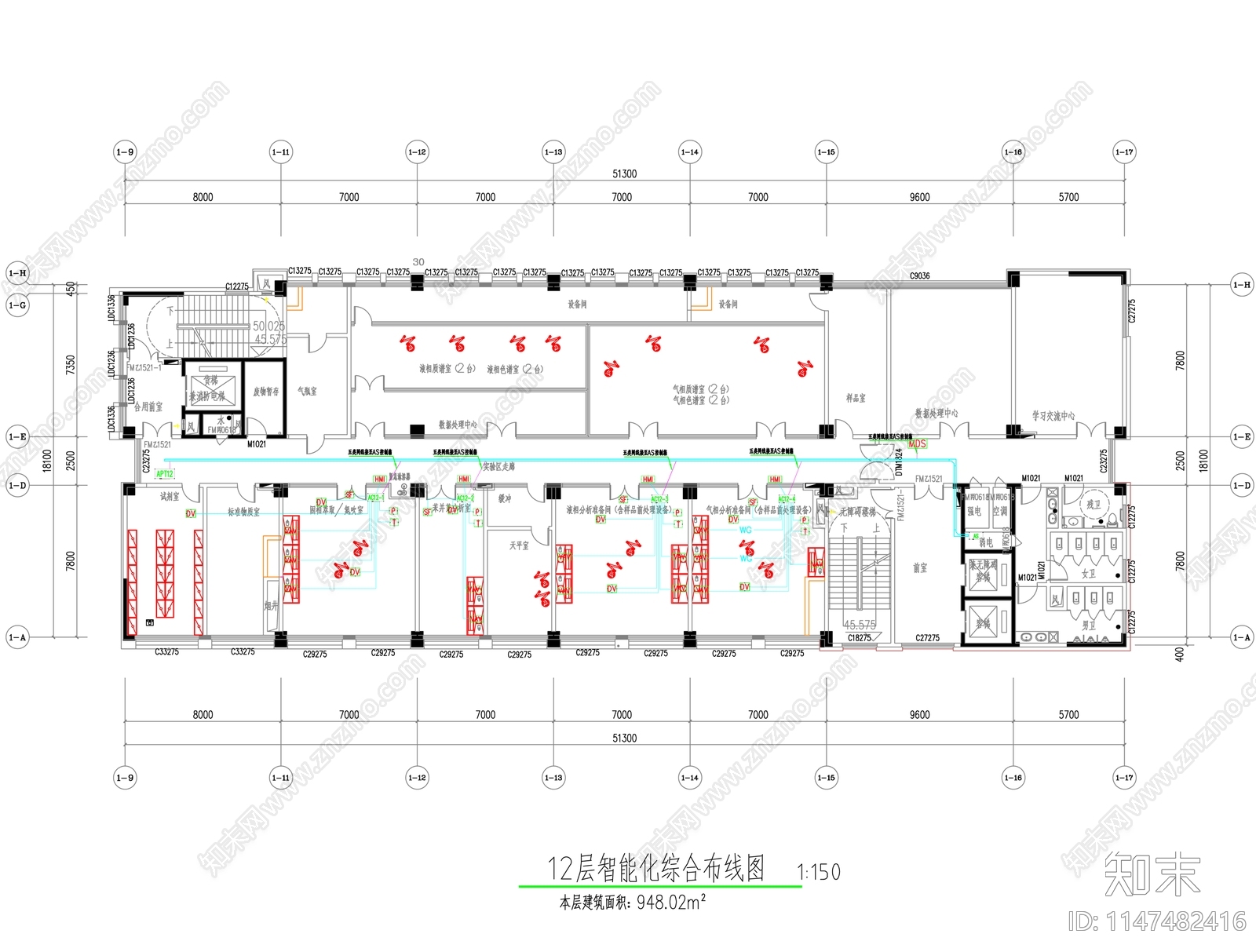 实验室智能化管理系统智能化电气自控系统cad施工图下载【ID:1147482416】