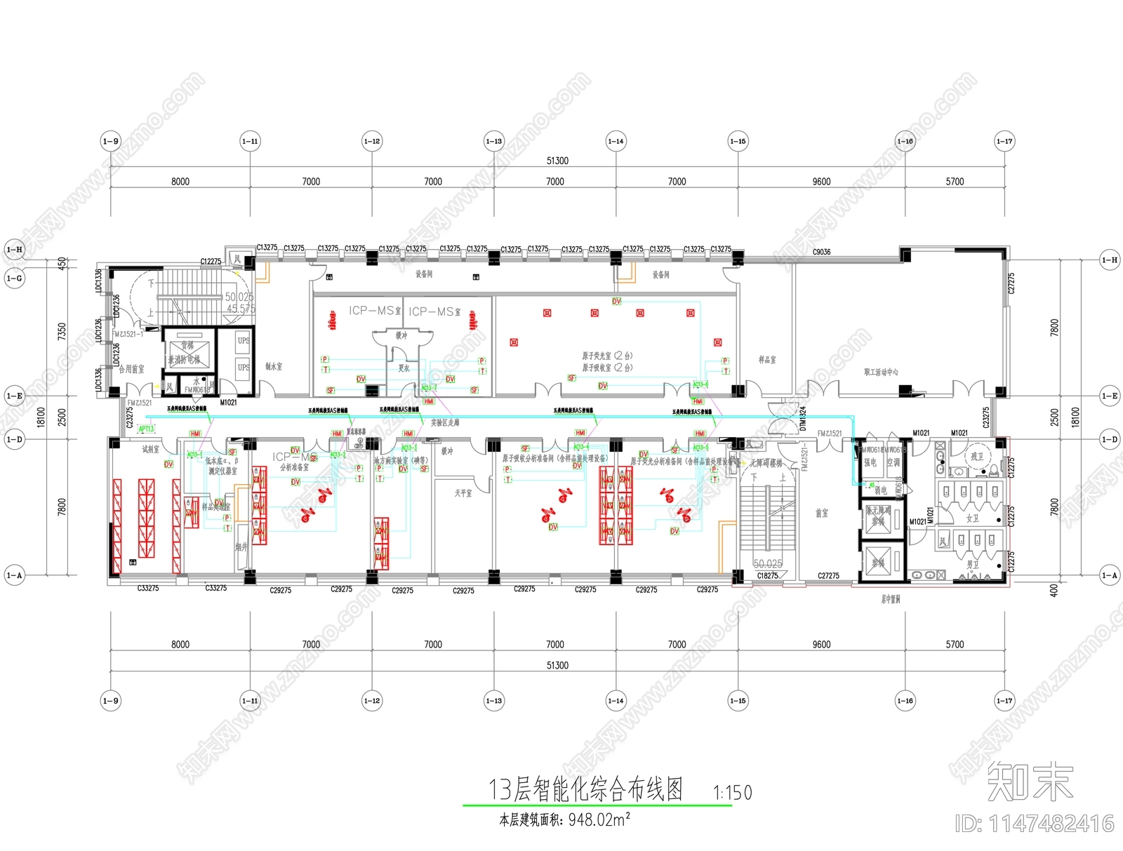 实验室智能化管理系统智能化电气自控系统cad施工图下载【ID:1147482416】