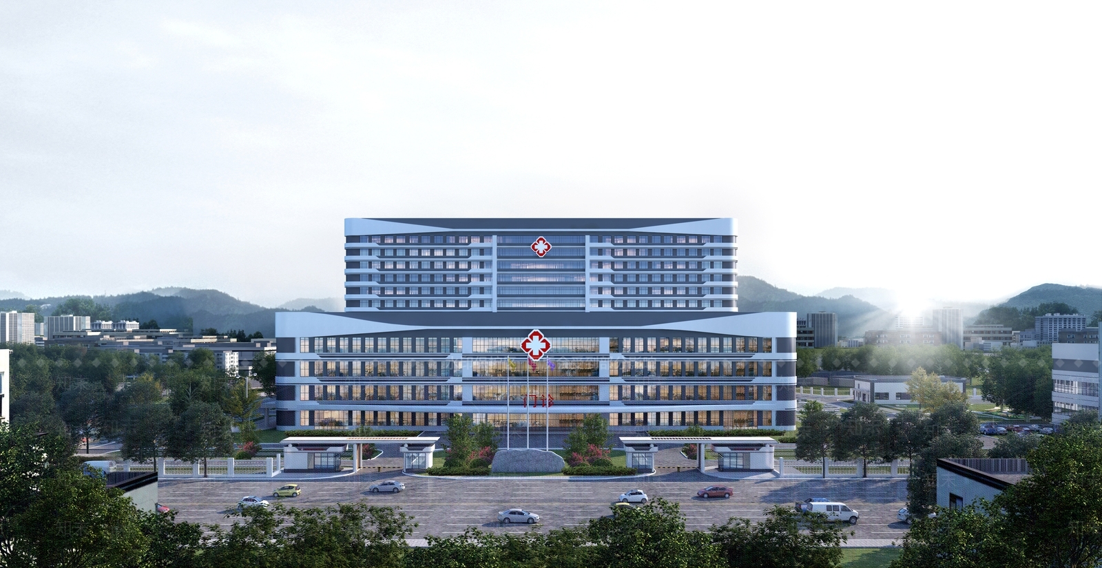 现代医院SU模型下载【ID:1145783028】