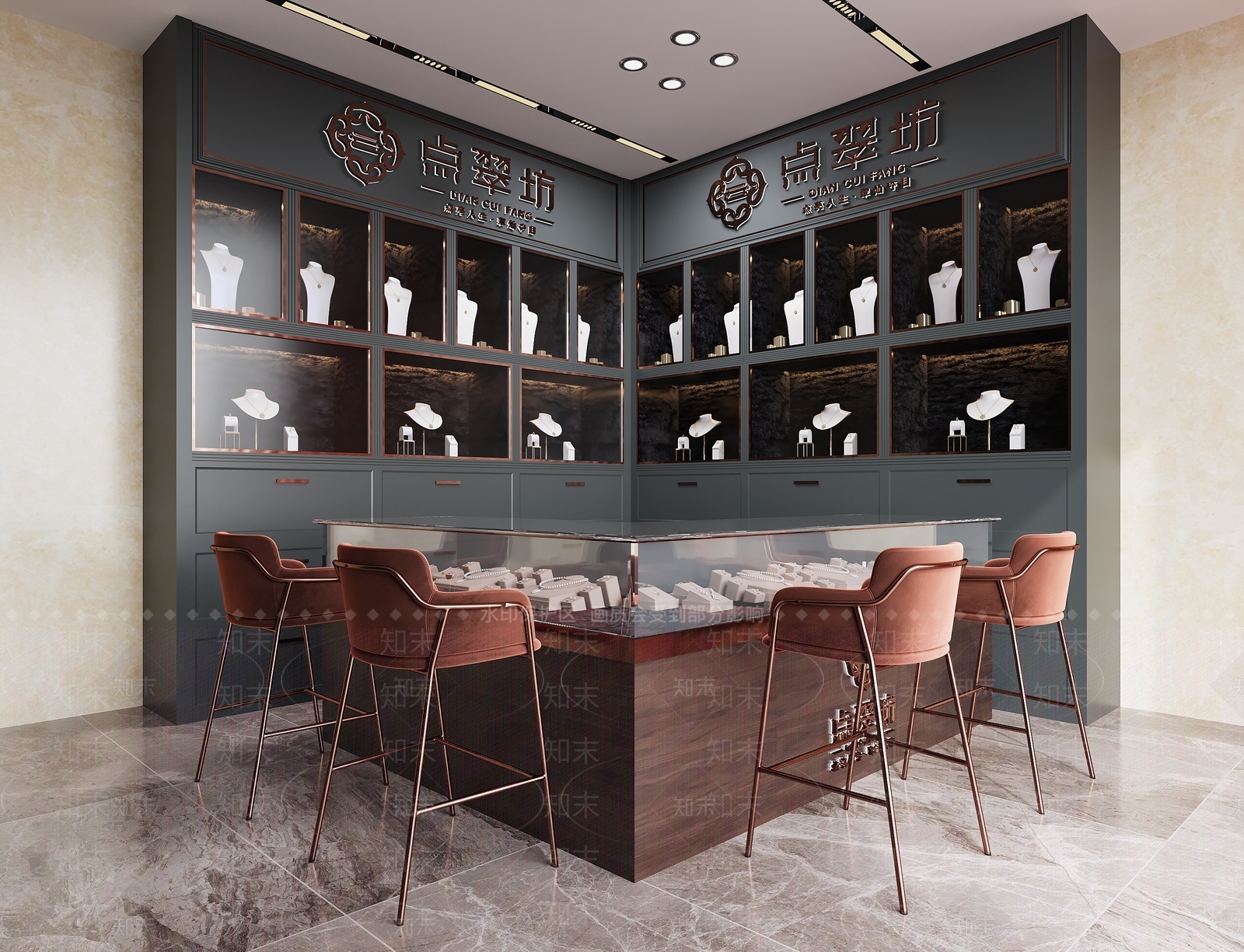 现代珠宝店3D模型下载【ID:1145784343】