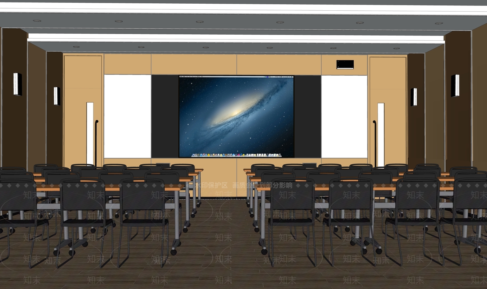 现代学校教室SU模型下载【ID:1145783848】