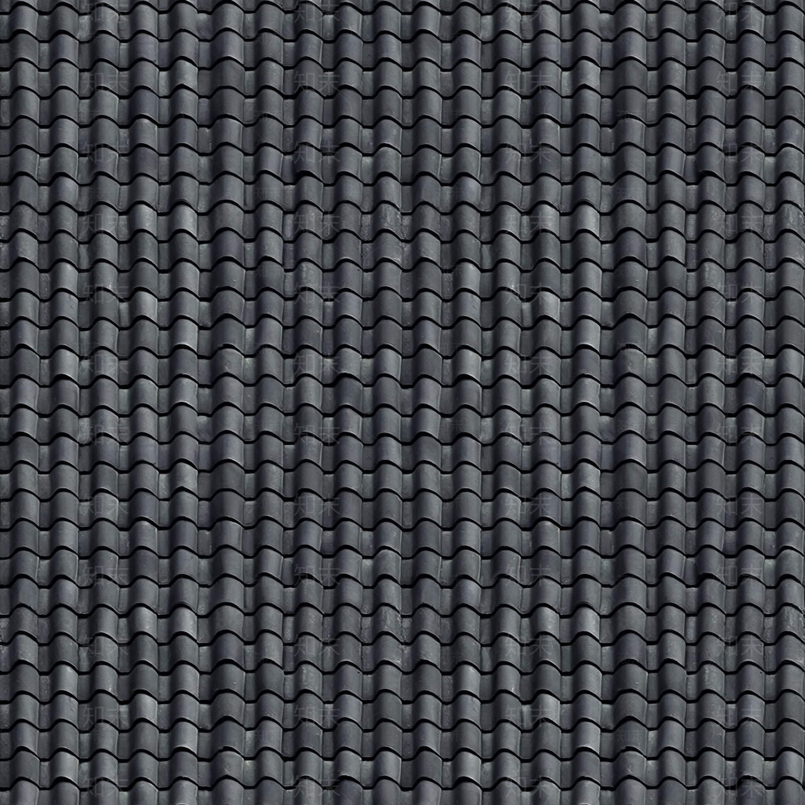 无缝灰色古建瓦屋顶瓦片屋顶陶土瓦水泥瓦贴图下载【ID:1195382028】