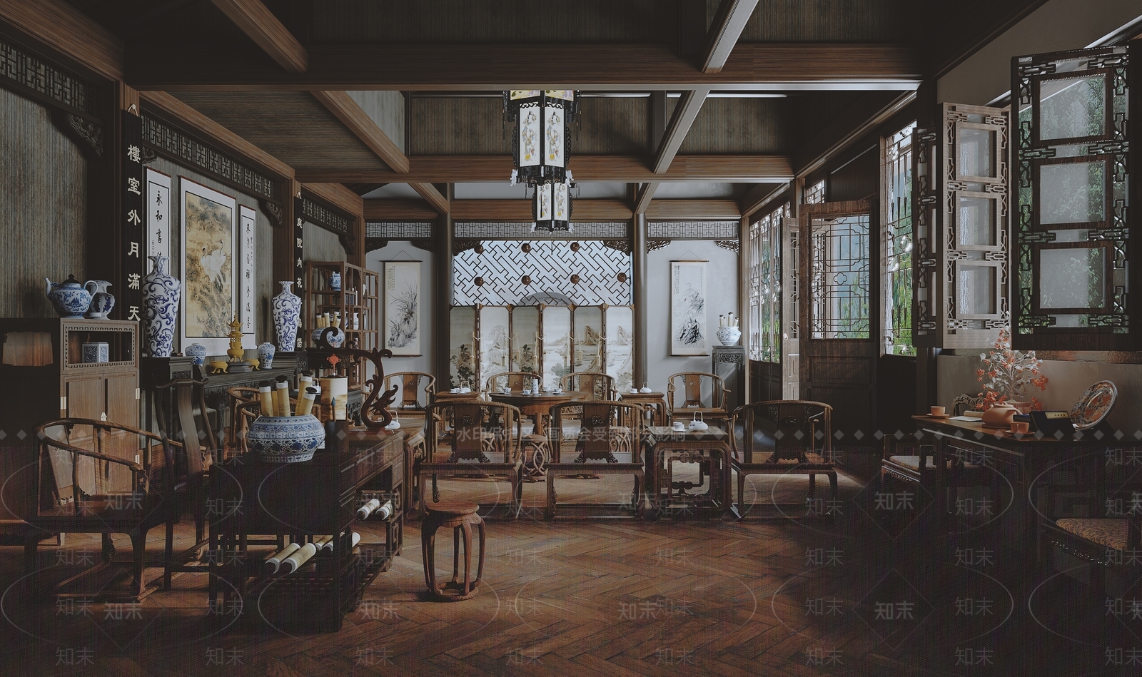 中式祠堂3D模型下载【ID:1145791423】