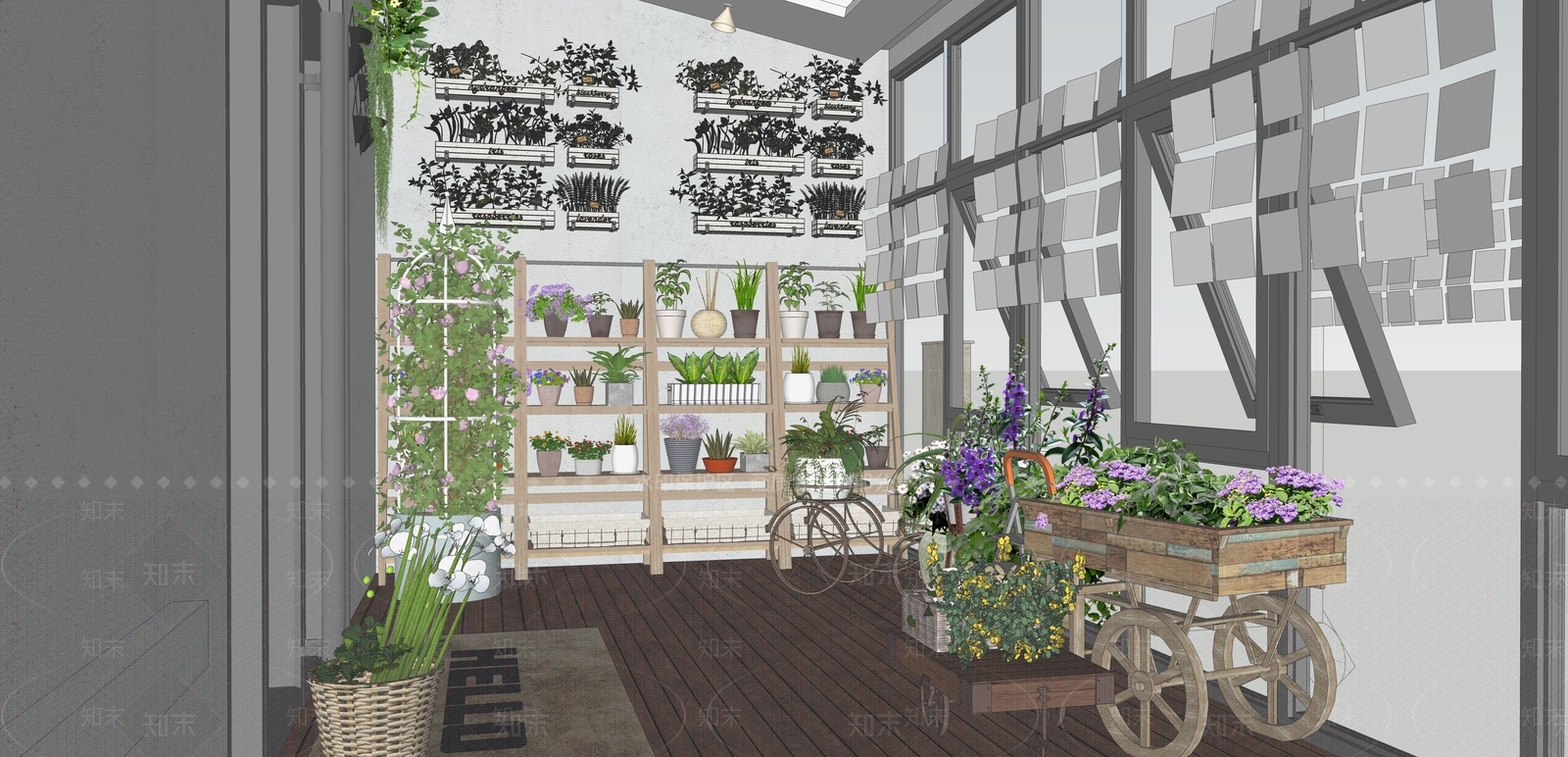 现代花店SU模型下载【ID:1145791702】