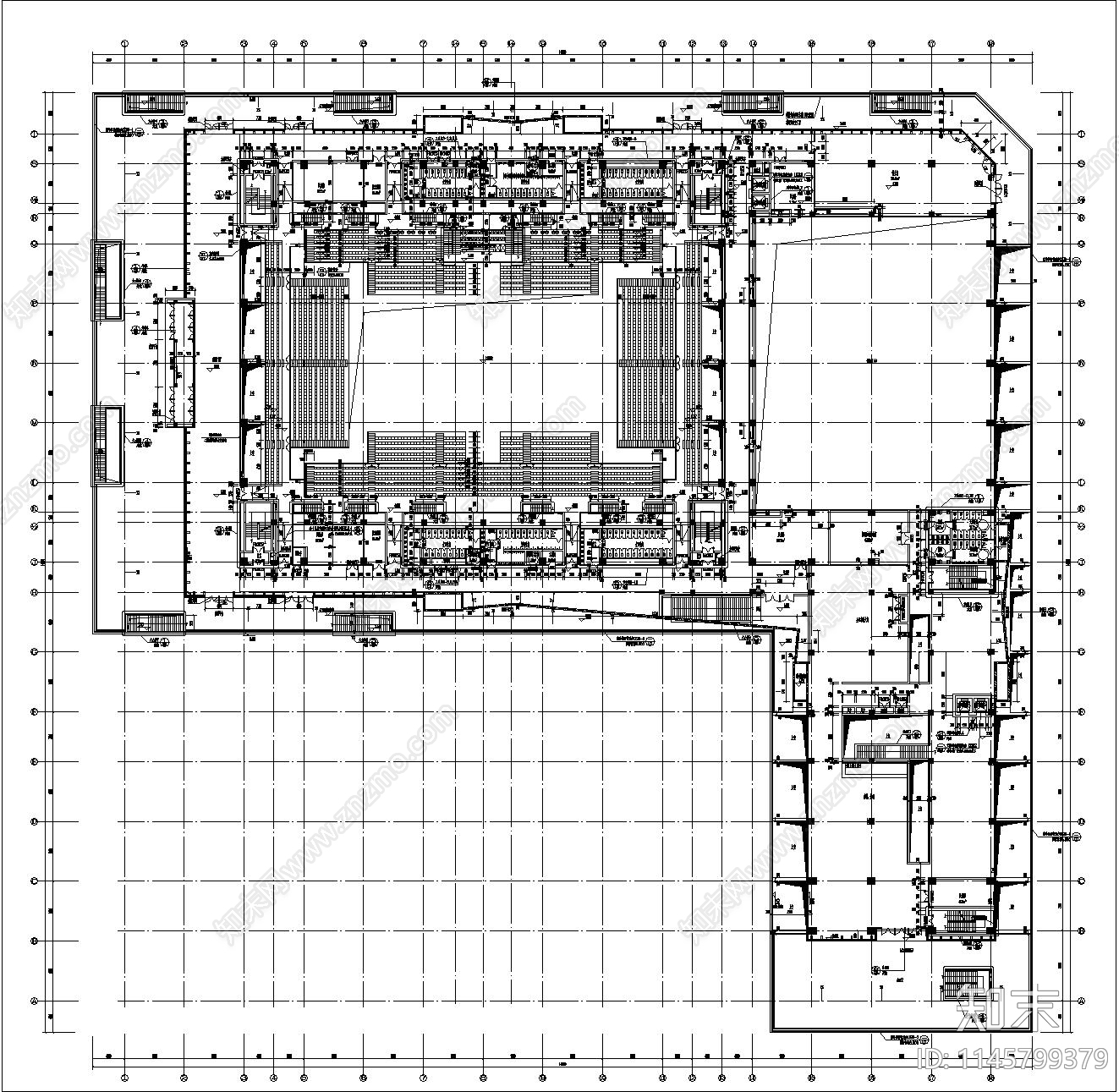 技师学校体育馆建筑施工图下载【ID:1145799379】