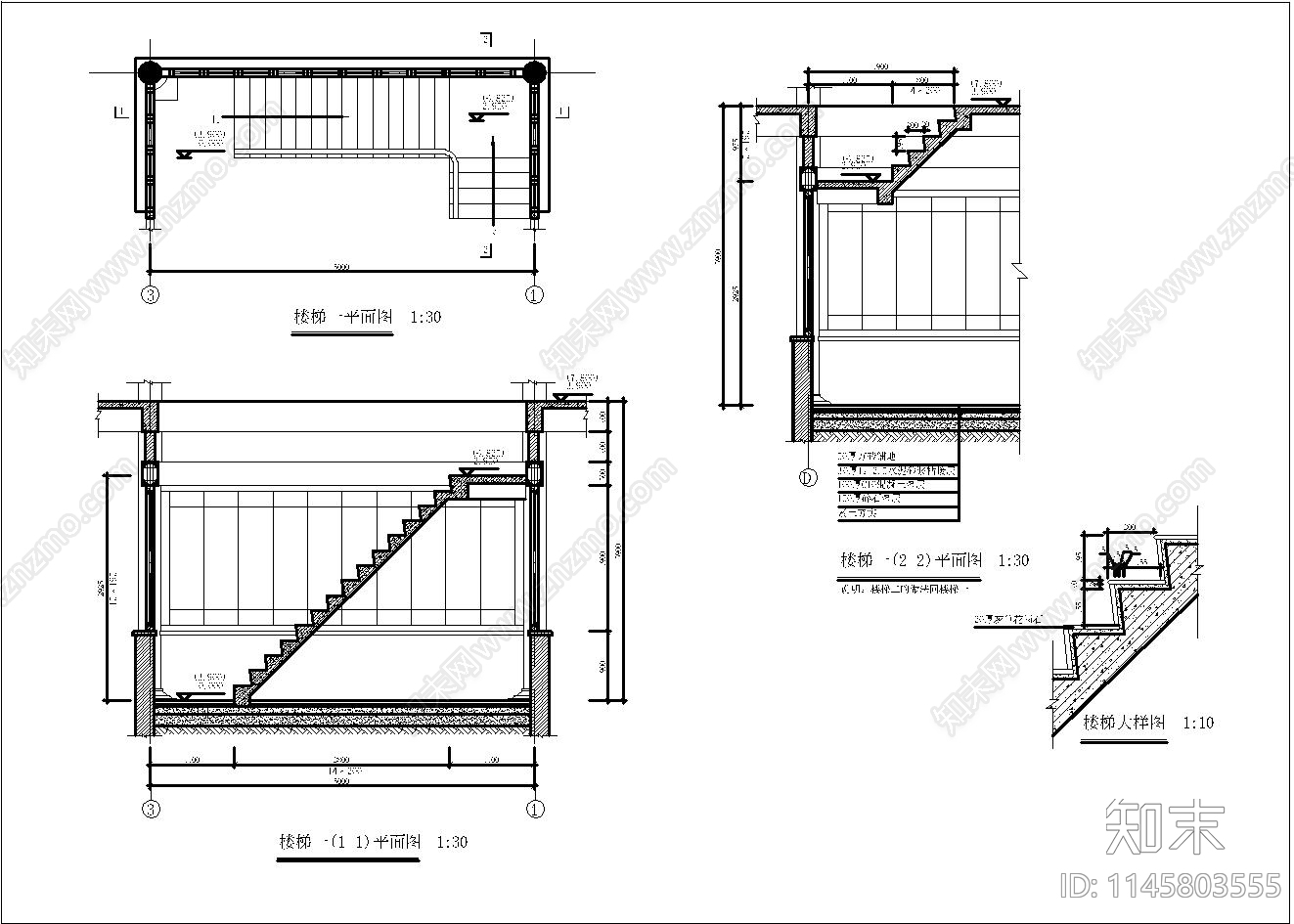 公园塔仿古建筑cad施工图下载【ID:1145803555】