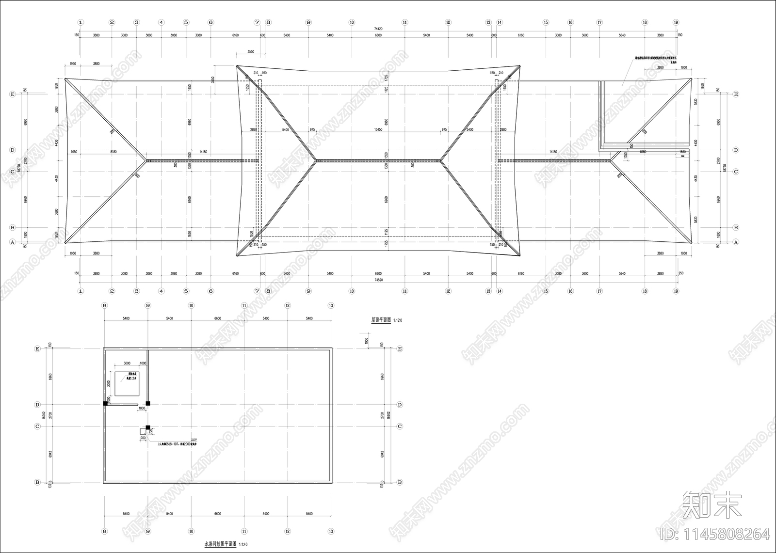 中学教学楼建筑cad施工图下载【ID:1145808264】