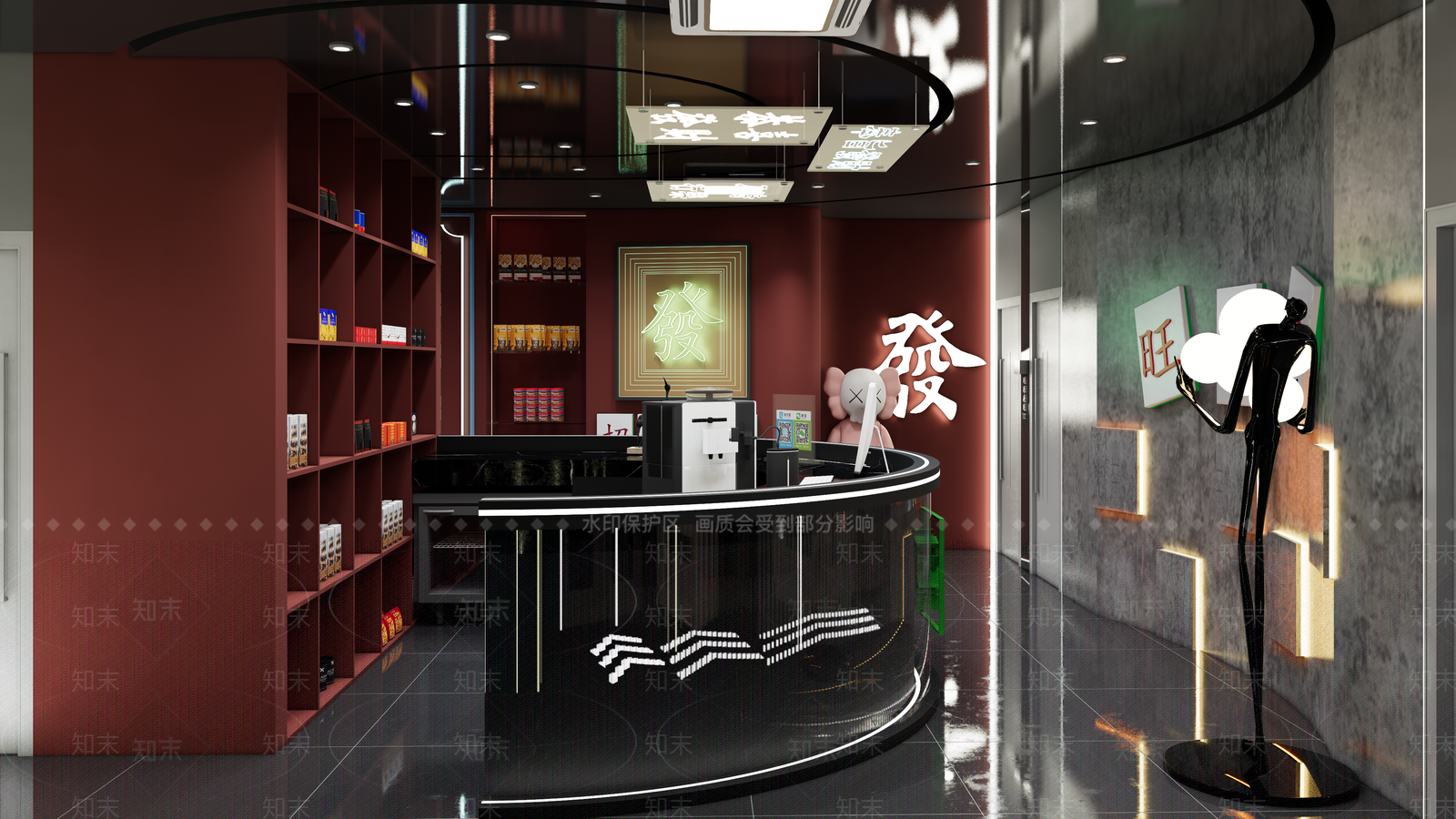 现代棋牌室SU模型下载【ID:1145825486】