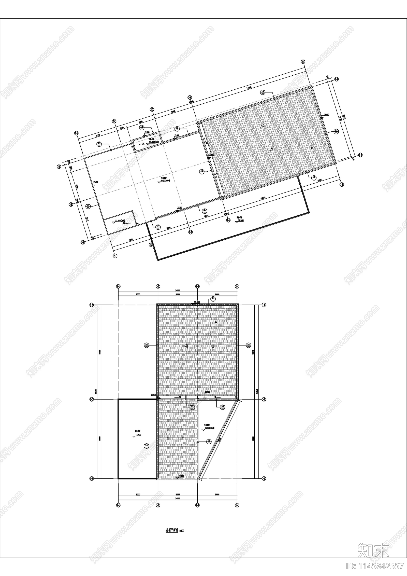 厂房生产车间建筑cad施工图下载【ID:1145842557】