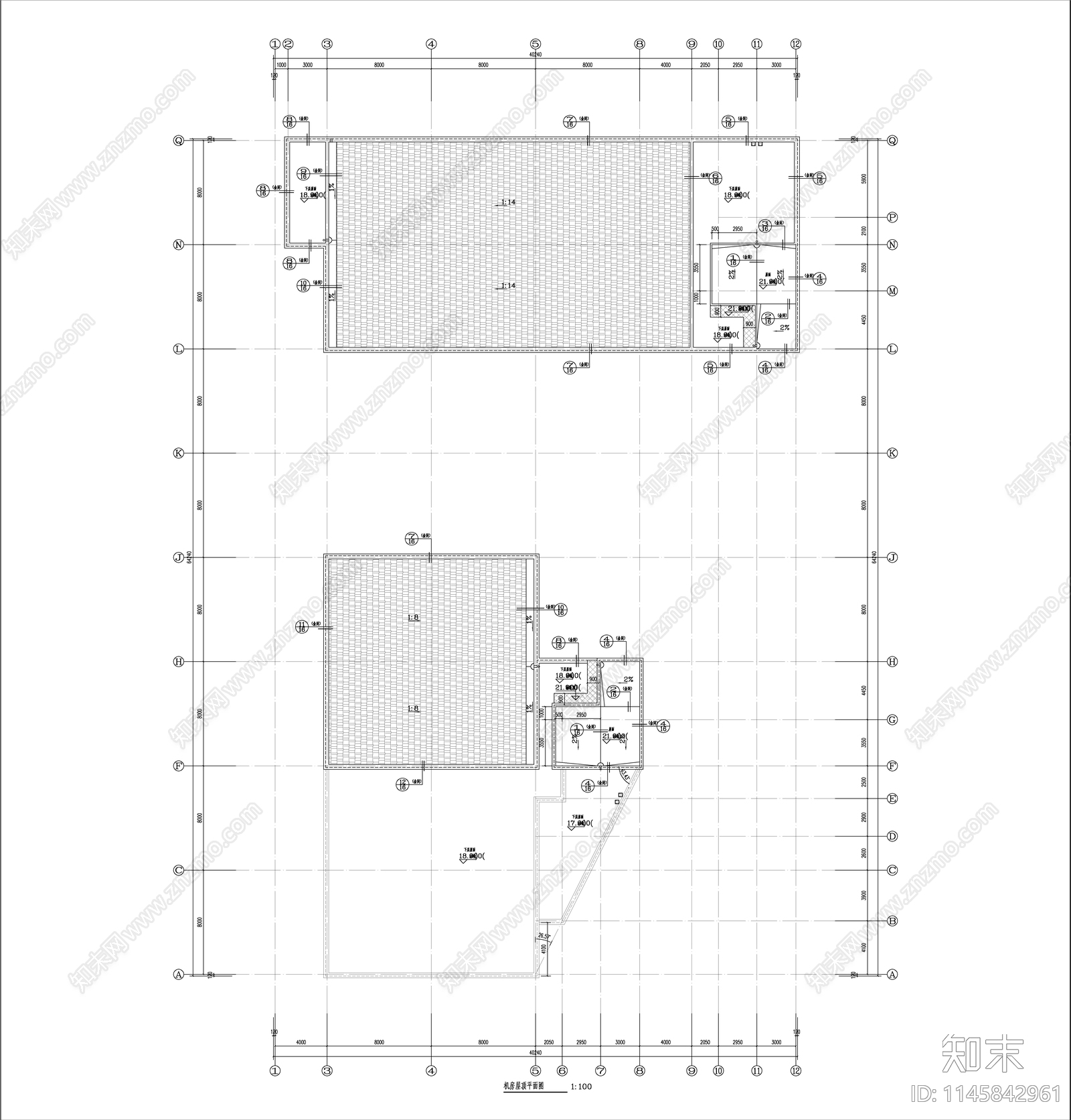 丙类生产车间建筑cad施工图下载【ID:1145842961】