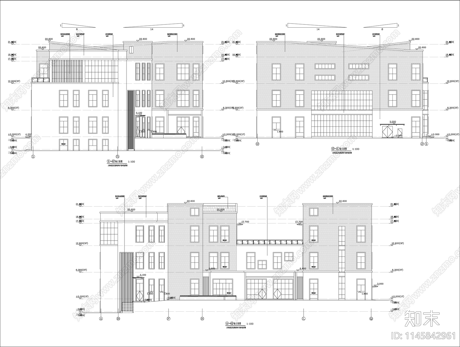 丙类生产车间建筑cad施工图下载【ID:1145842961】