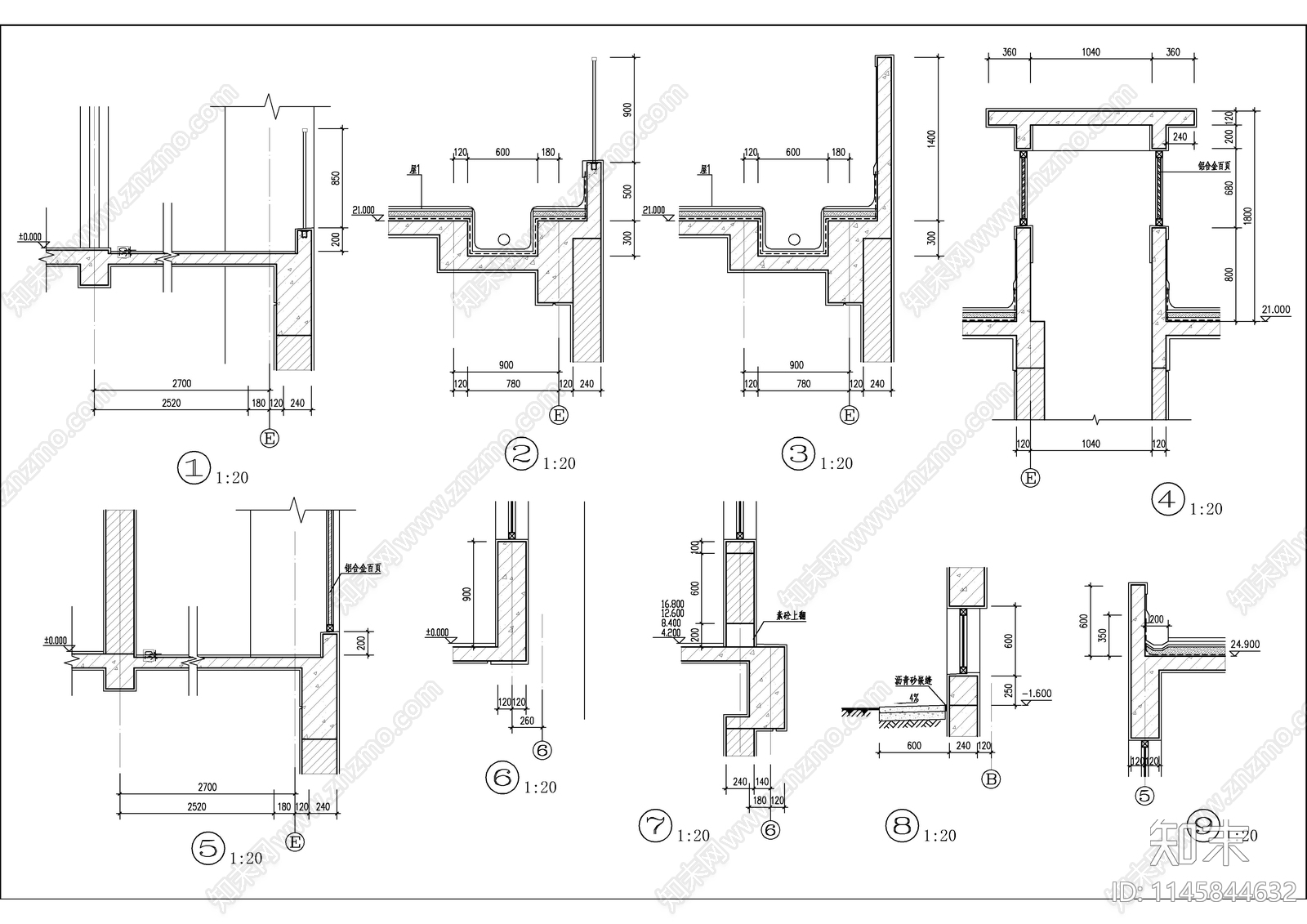 框架生产厂房建筑cad施工图下载【ID:1145844632】