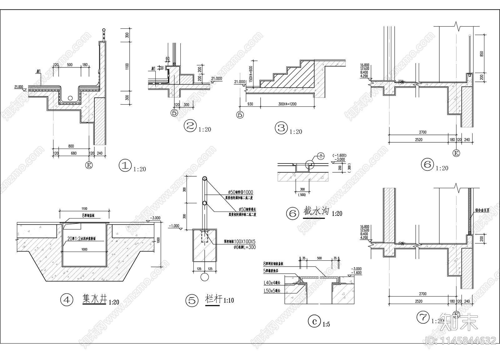 框架生产厂房建筑cad施工图下载【ID:1145844632】