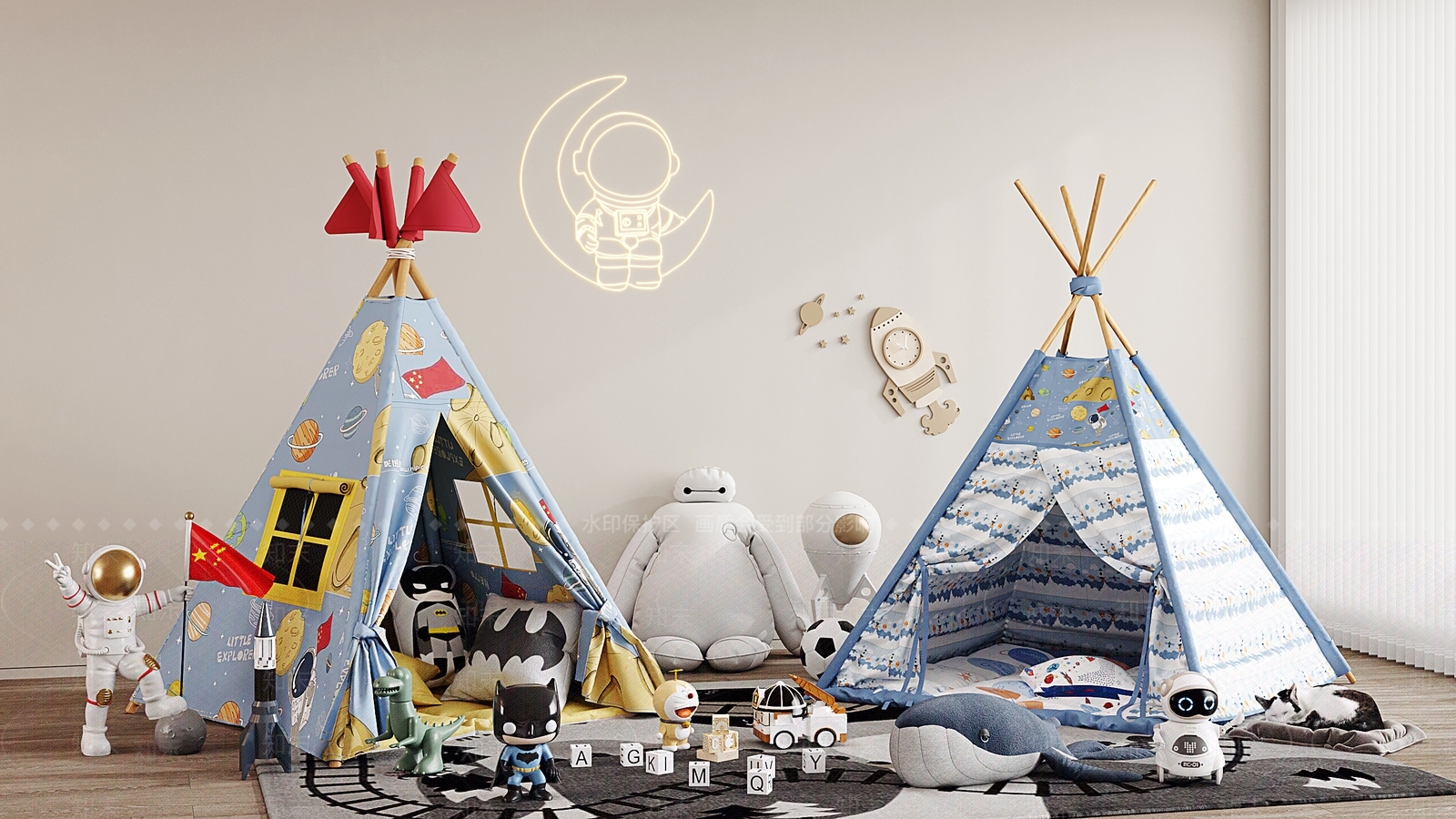 现代儿童帐篷3D模型下载【ID:1145845041】