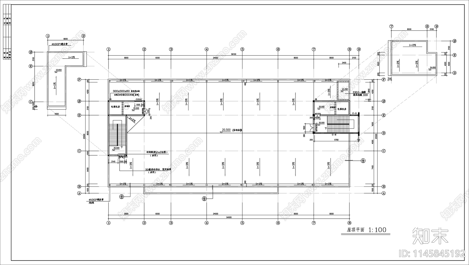 仓库及生产车间厂房建筑cad施工图下载【ID:1145845192】