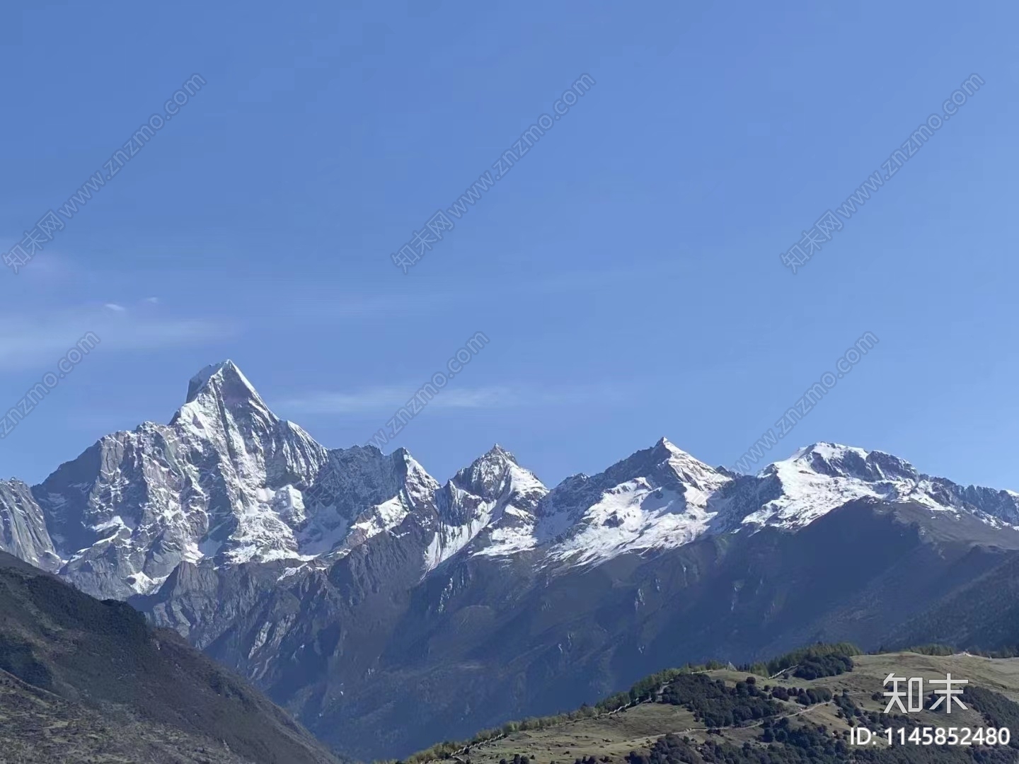 自然雪山风景贴图下载【ID:1145852480】