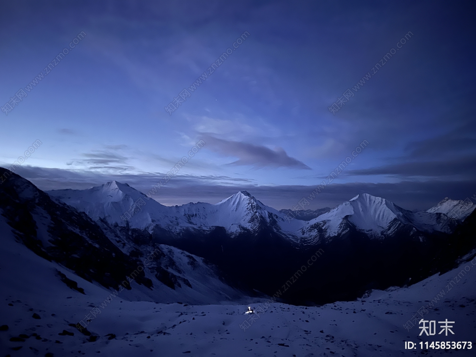 雪山夜景贴图下载【ID:1145853673】