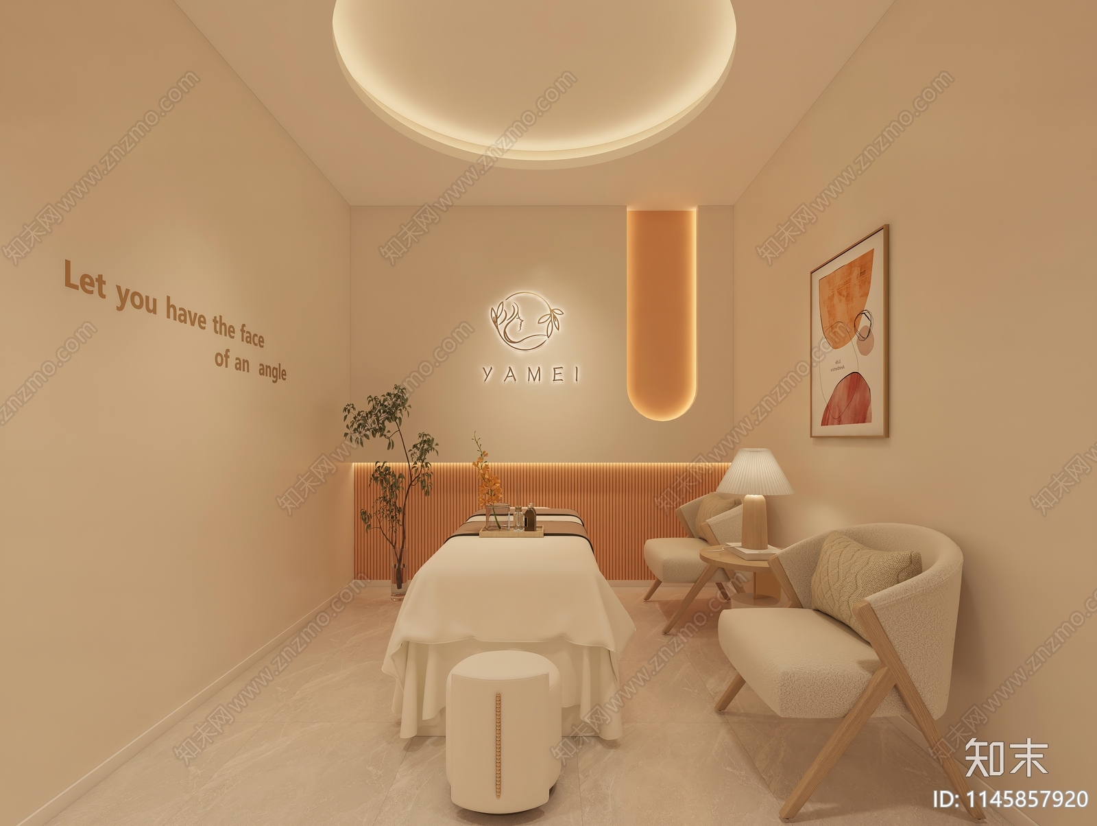 现代美容SPA店3D模型下载【ID:1145857920】