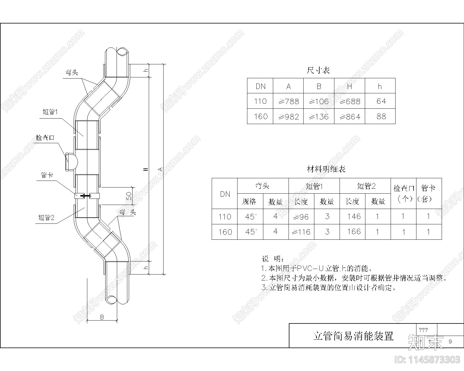 给排水cad施工图下载【ID:1145873303】