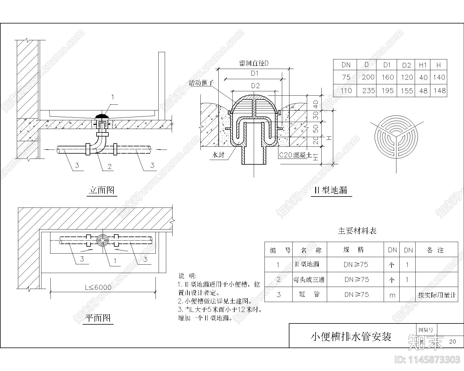 给排水cad施工图下载【ID:1145873303】