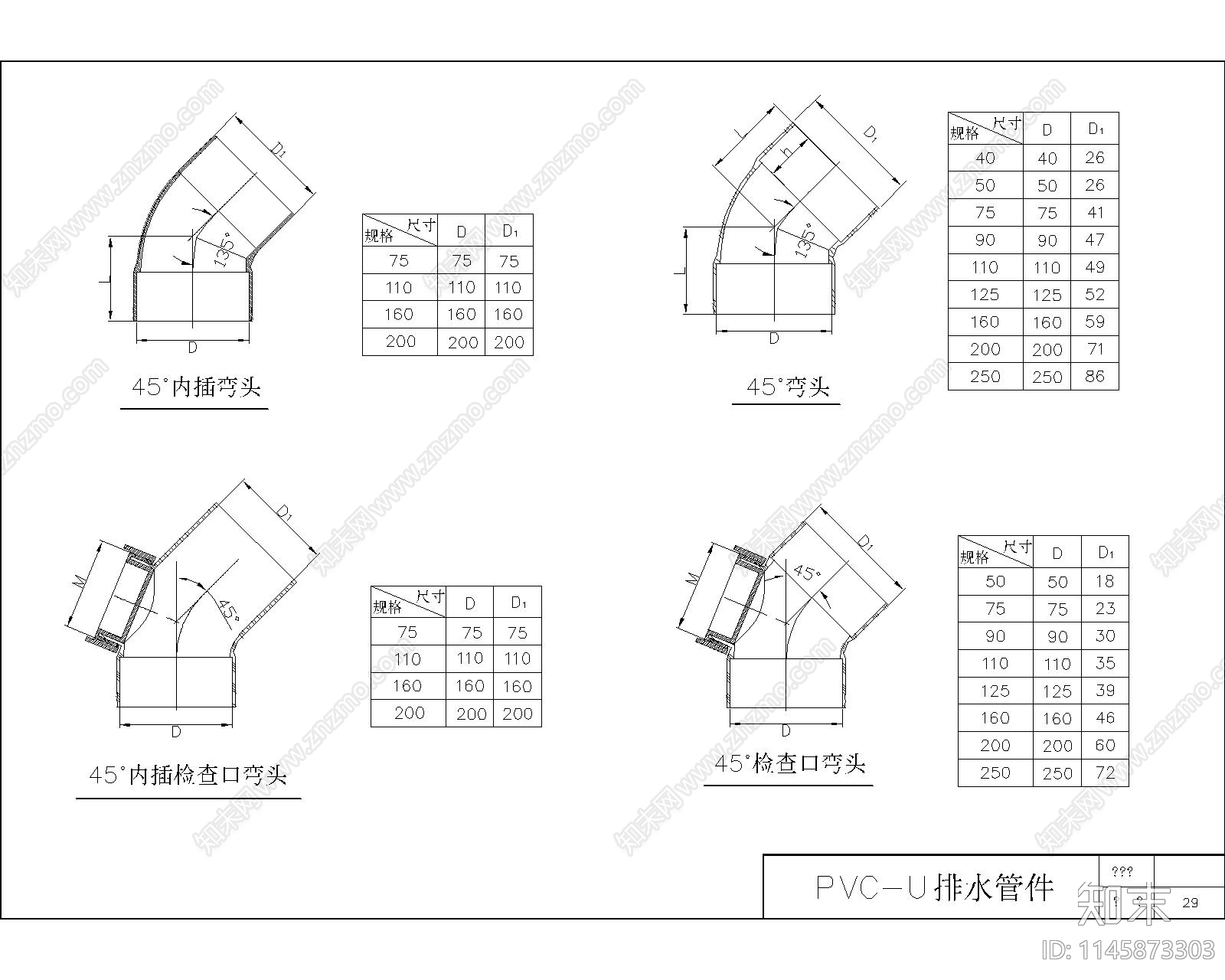 给排水cad施工图下载【ID:1145873303】