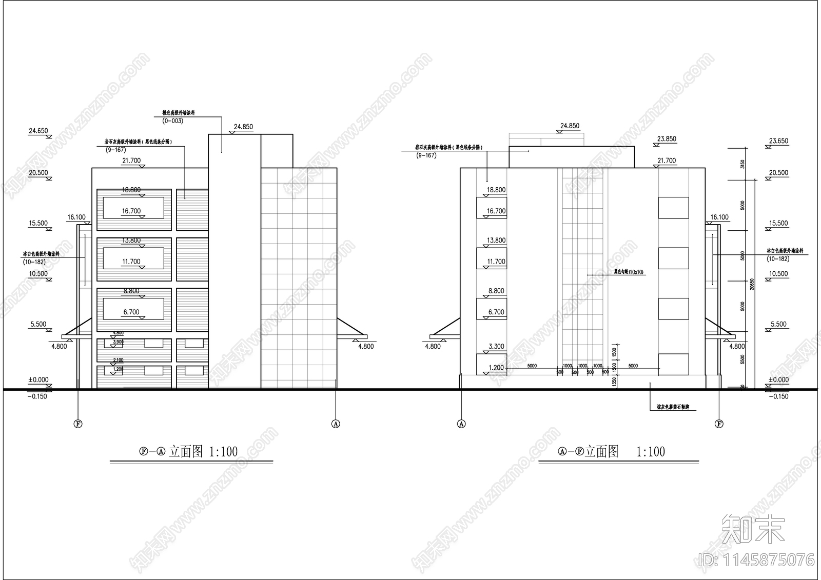 现代框架结构产品仓库建筑cad施工图下载【ID:1145875076】