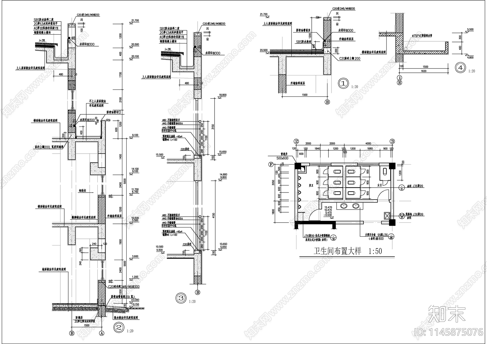 现代框架结构产品仓库建筑cad施工图下载【ID:1145875076】