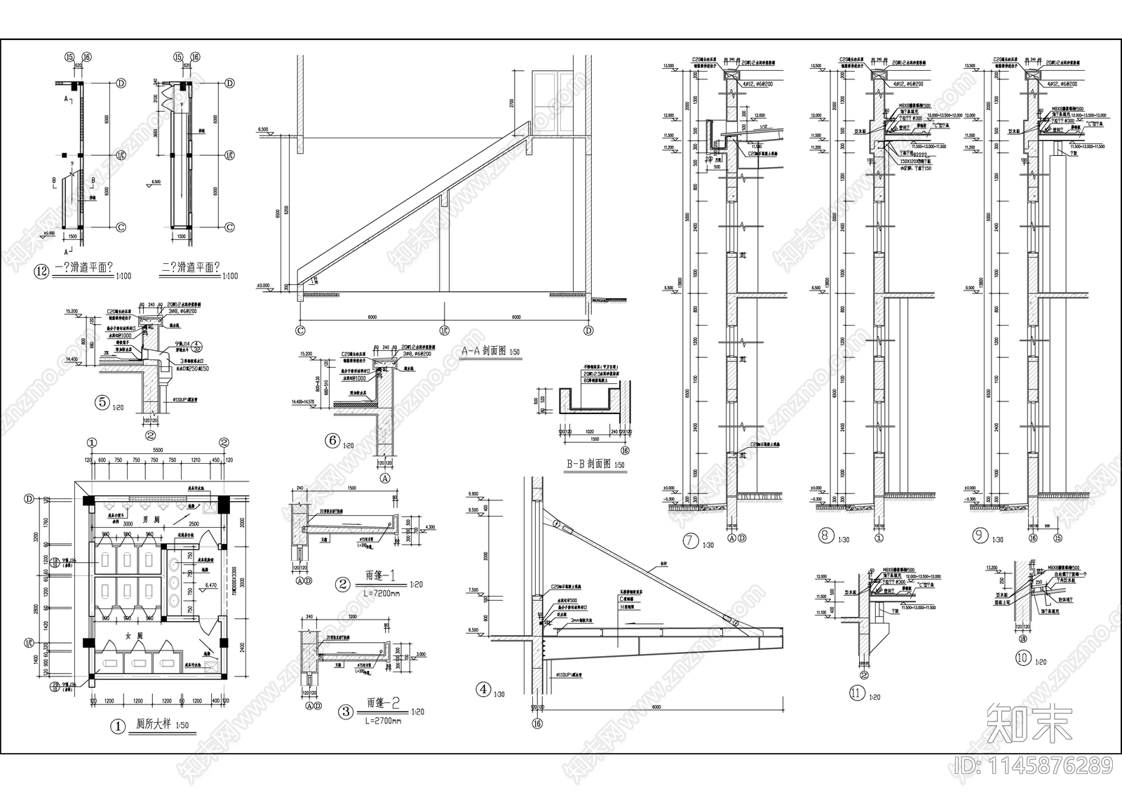 仓库装配车间建筑cad施工图下载【ID:1145876289】