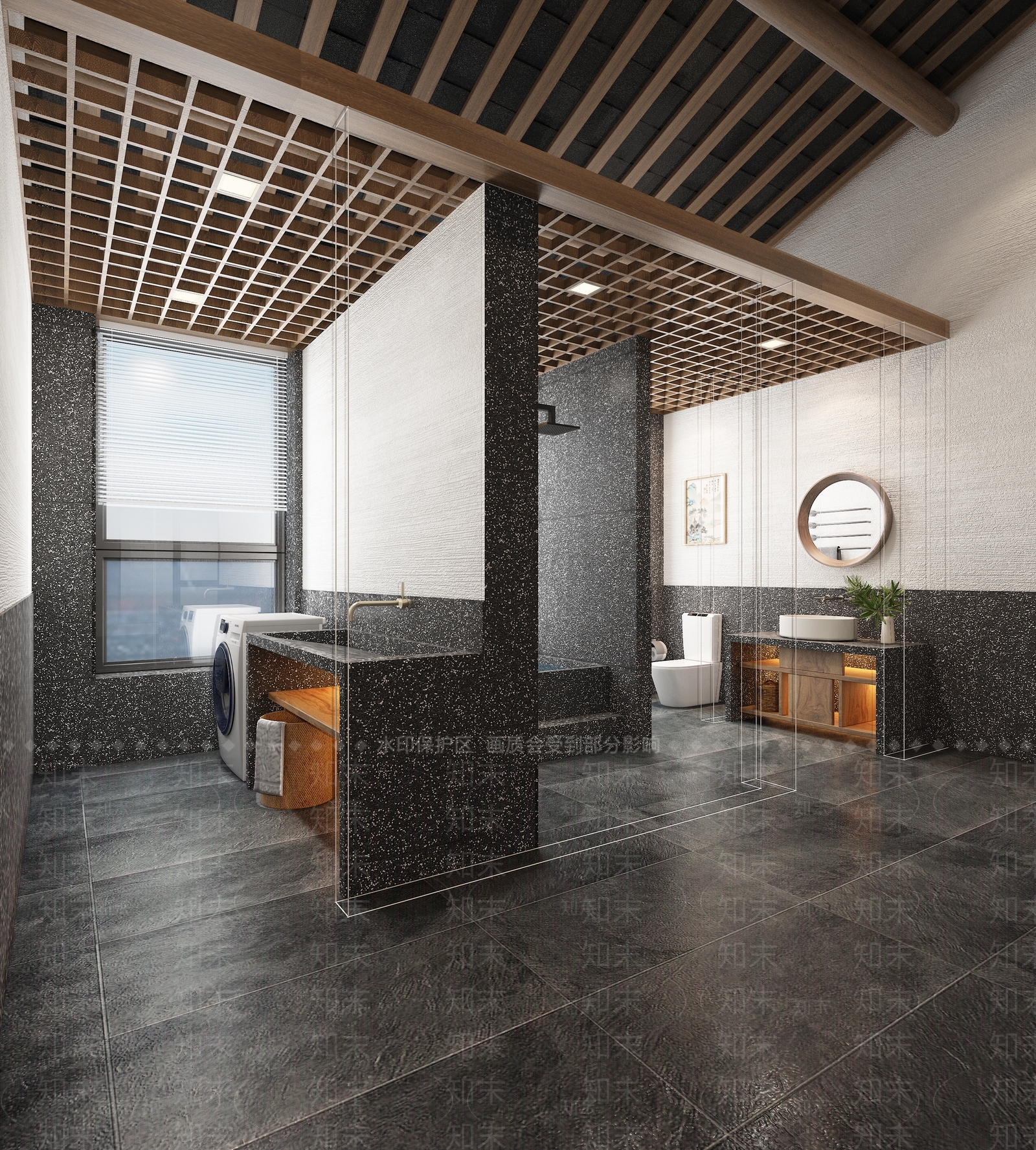 现代民宿休息区3D模型下载【ID:1145885514】