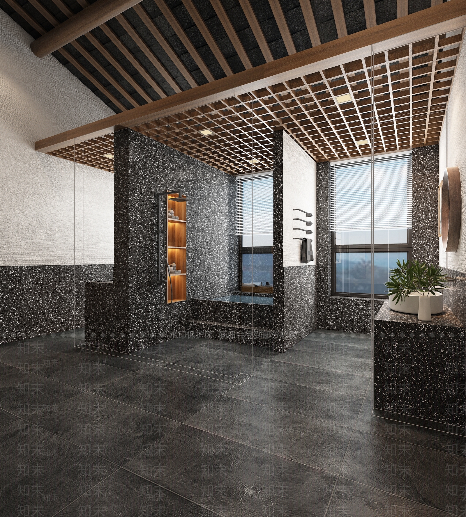 现代民宿休息区3D模型下载【ID:1145885514】