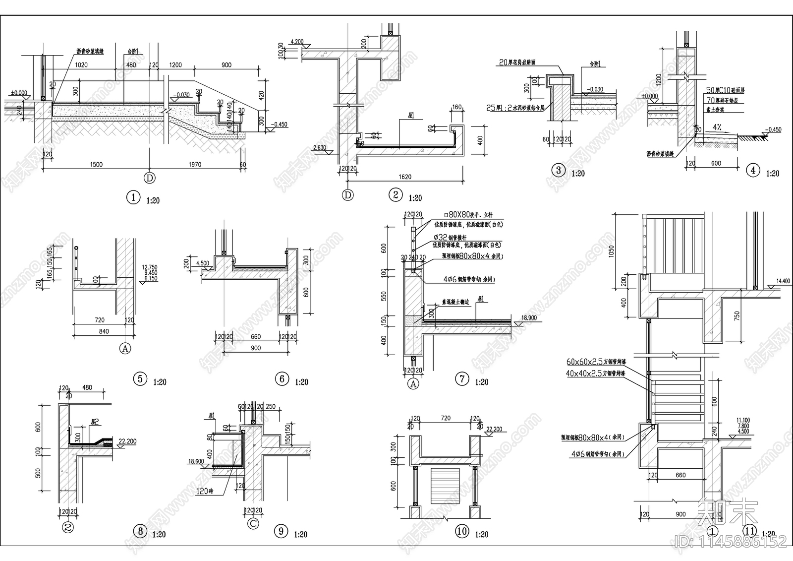 公寓生活楼建筑cad施工图下载【ID:1145886152】