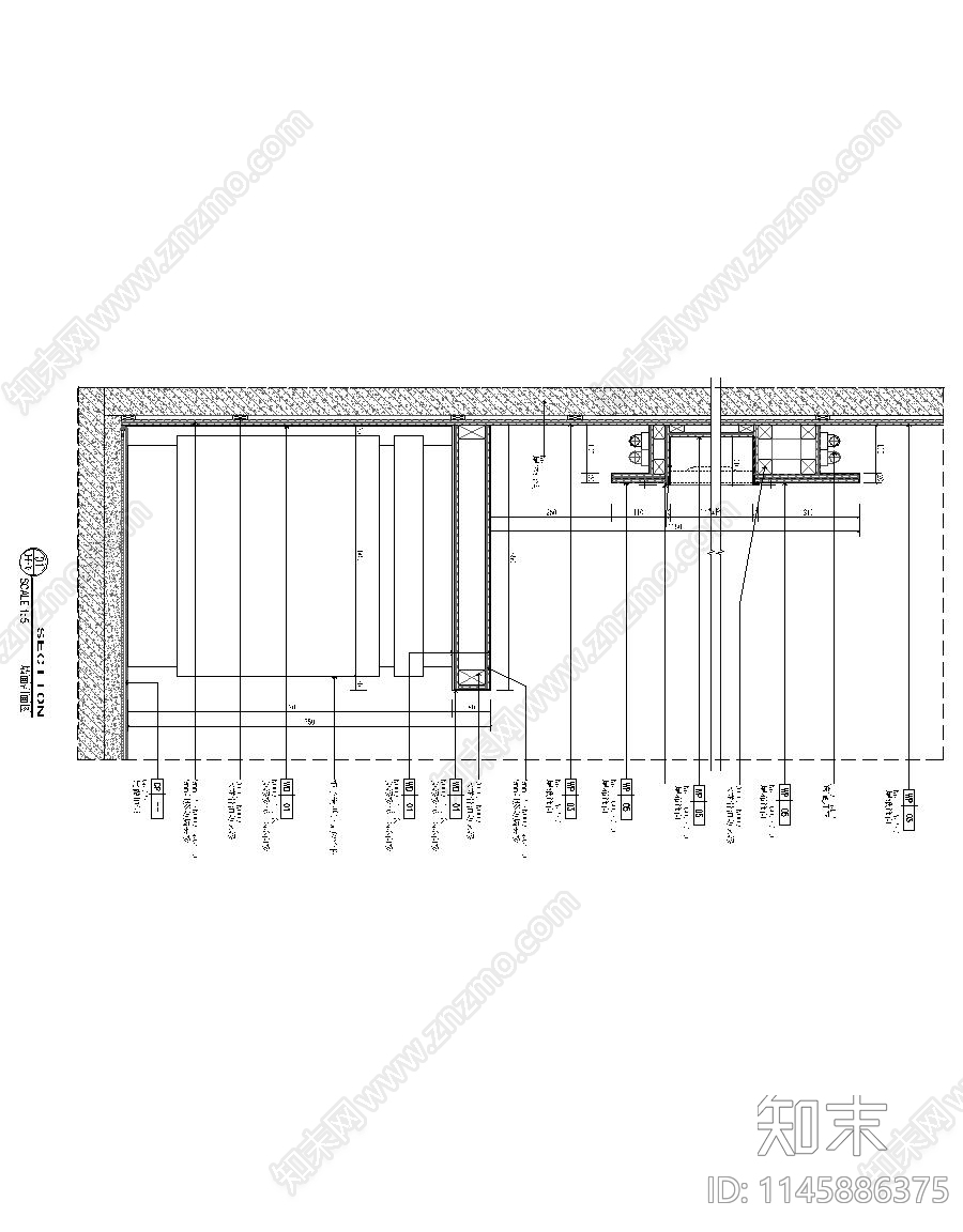 酒店衣柜cad施工图下载【ID:1145886375】