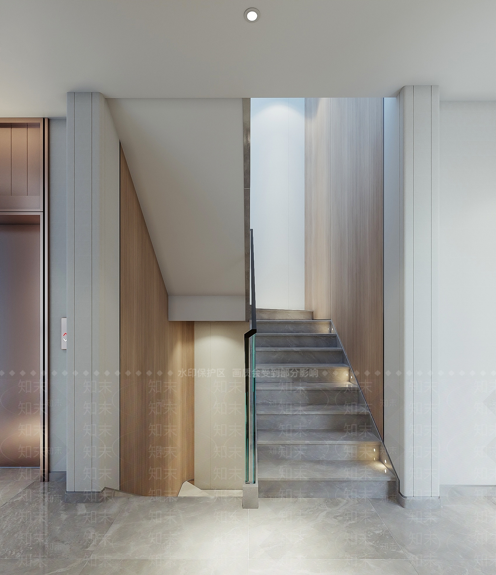 现代楼梯间3D模型下载【ID:1145886532】