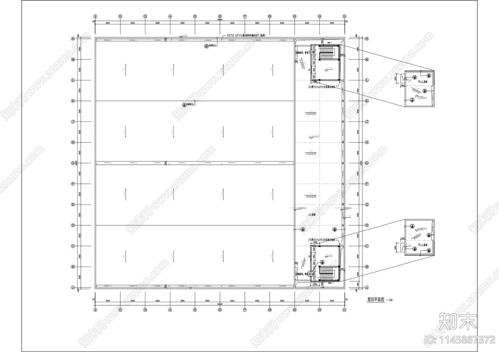 生产车间建筑cad施工图下载【ID:1145887372】