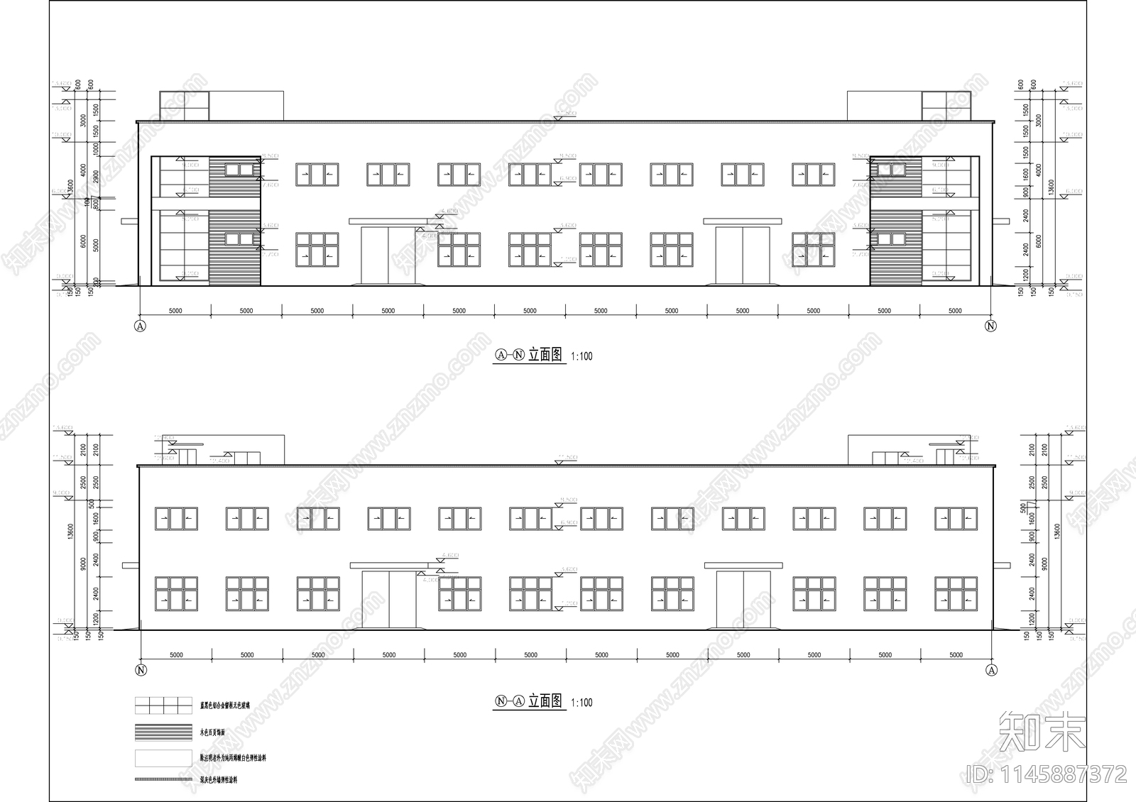 生产车间建筑cad施工图下载【ID:1145887372】