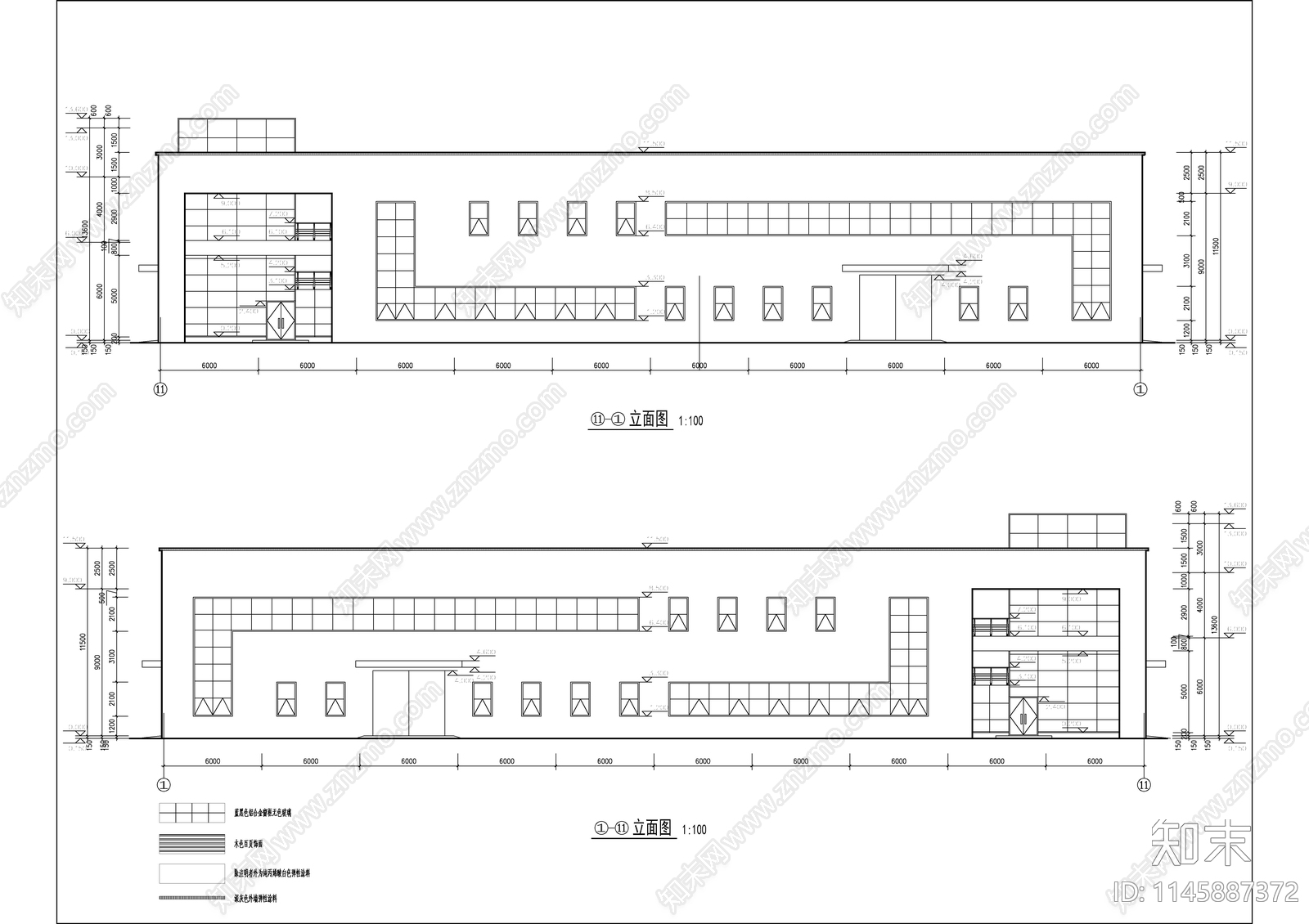 生产车间建筑cad施工图下载【ID:1145887372】