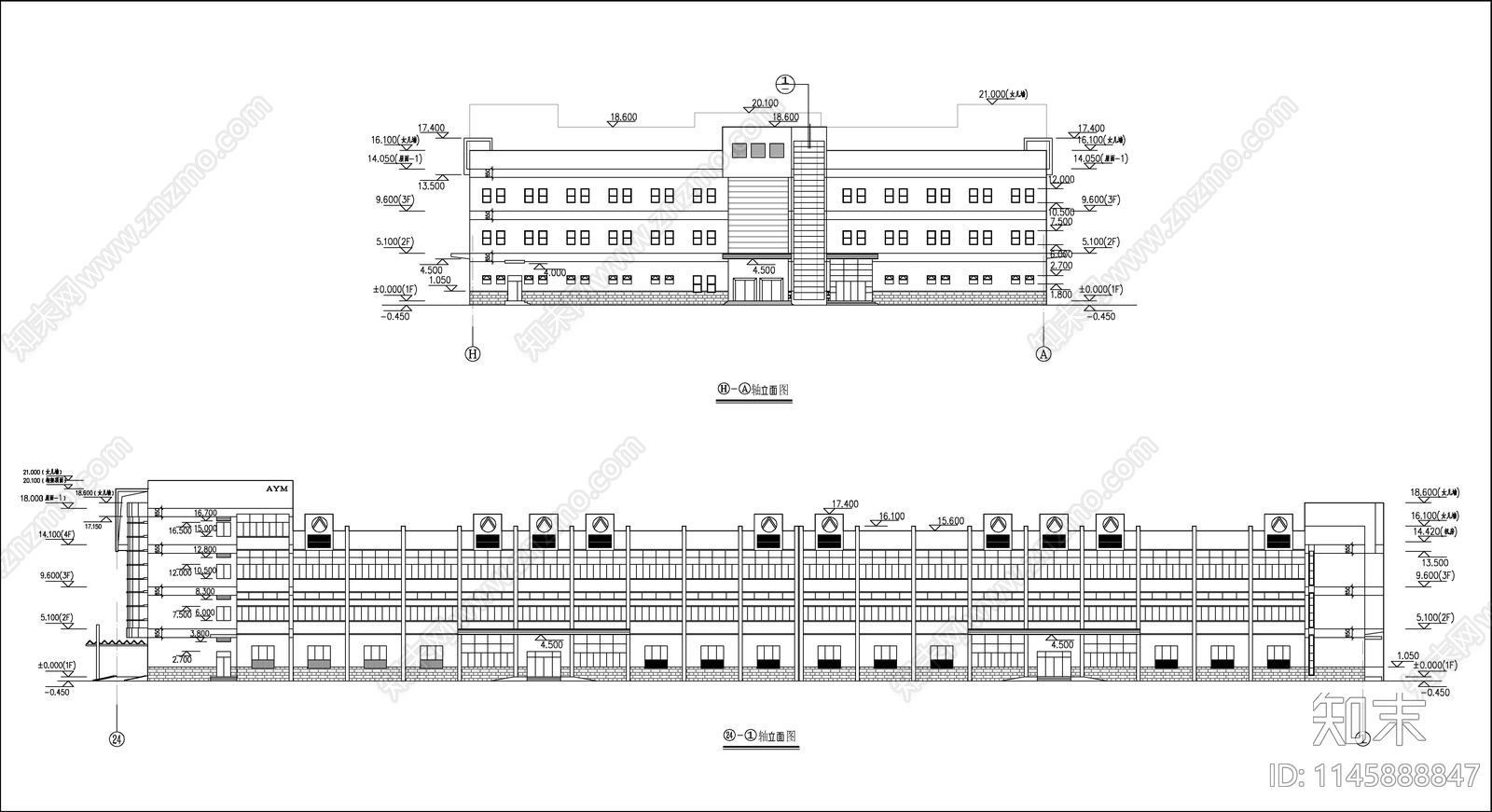 制衣厂车间建筑图cad施工图下载【ID:1145888847】
