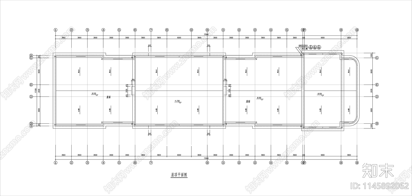 办公楼建筑cad施工图下载【ID:1145892062】