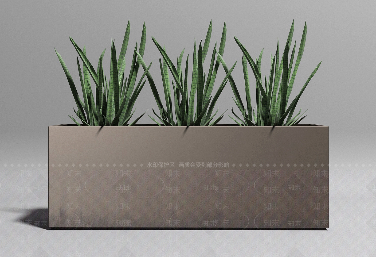现代虎皮兰花箱3D模型下载【ID:1145892350】