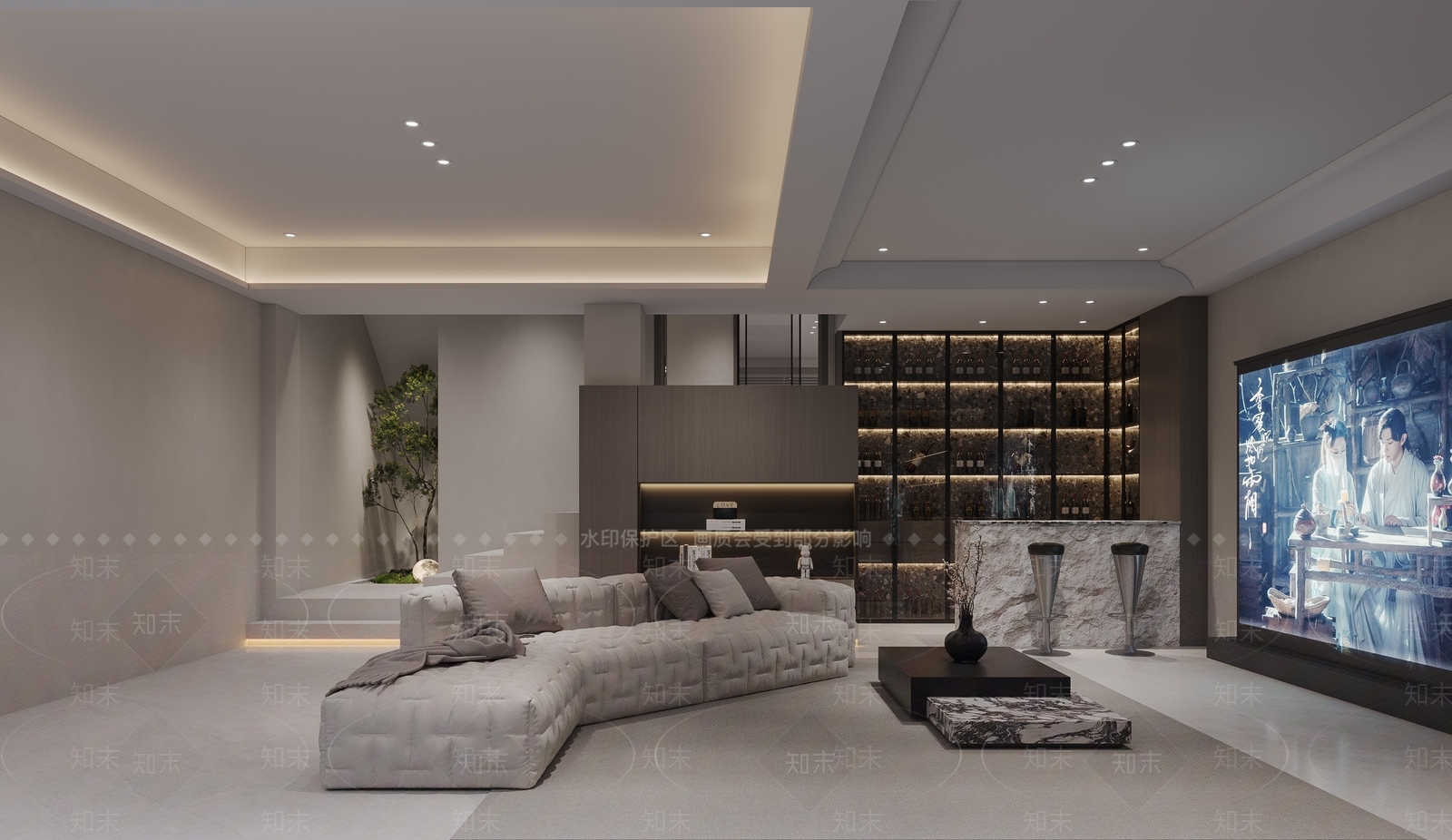 现代酒馆3D模型下载【ID:1214054066】