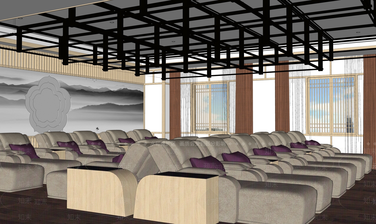 新中式SPA会所SU模型下载【ID:1145893273】